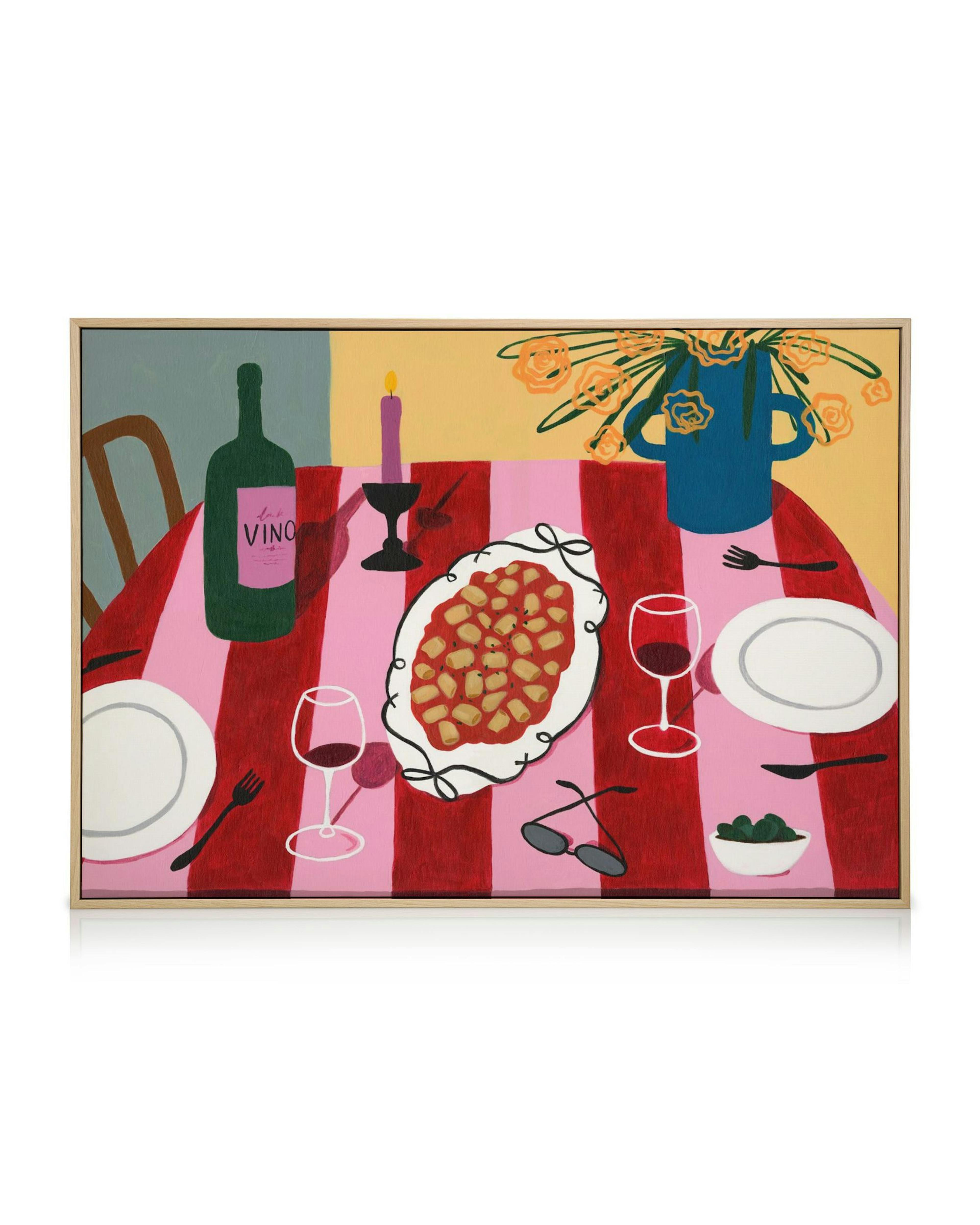 Girl Dinner Lerretsbilde 0