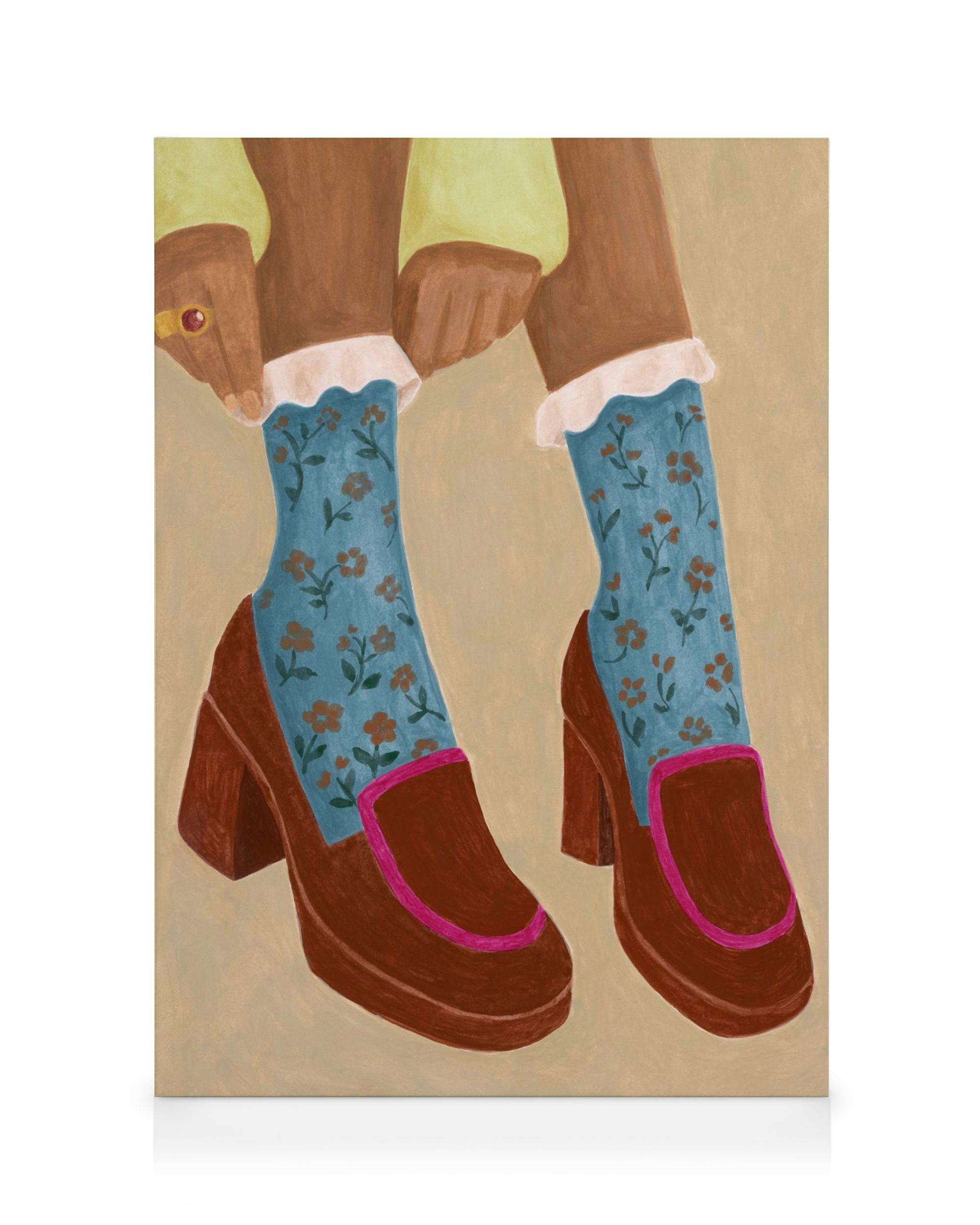 Almost Out the Door Lienzo (100x140 cm - Marco de roble)