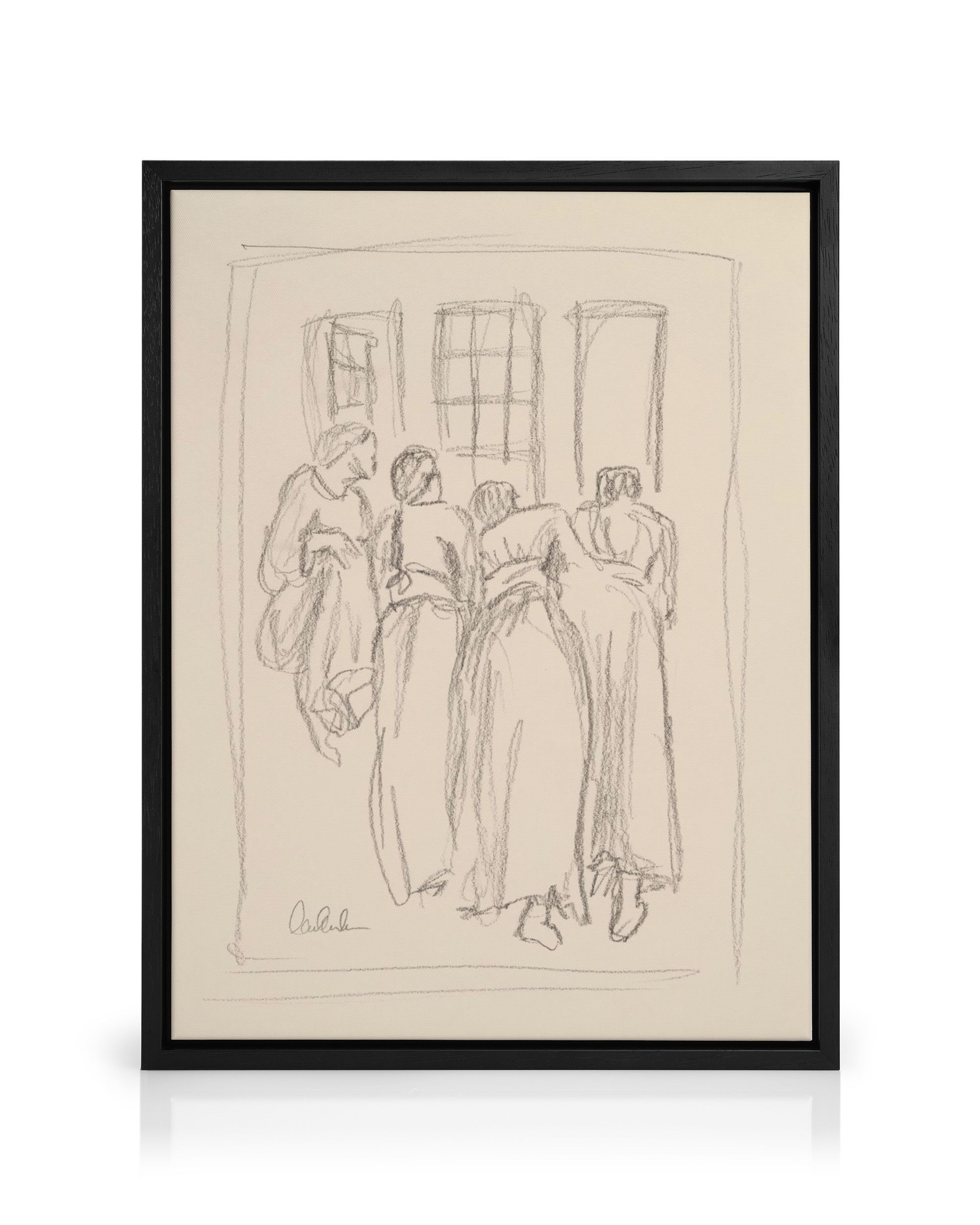 The Dreamers Sketch Canvas print