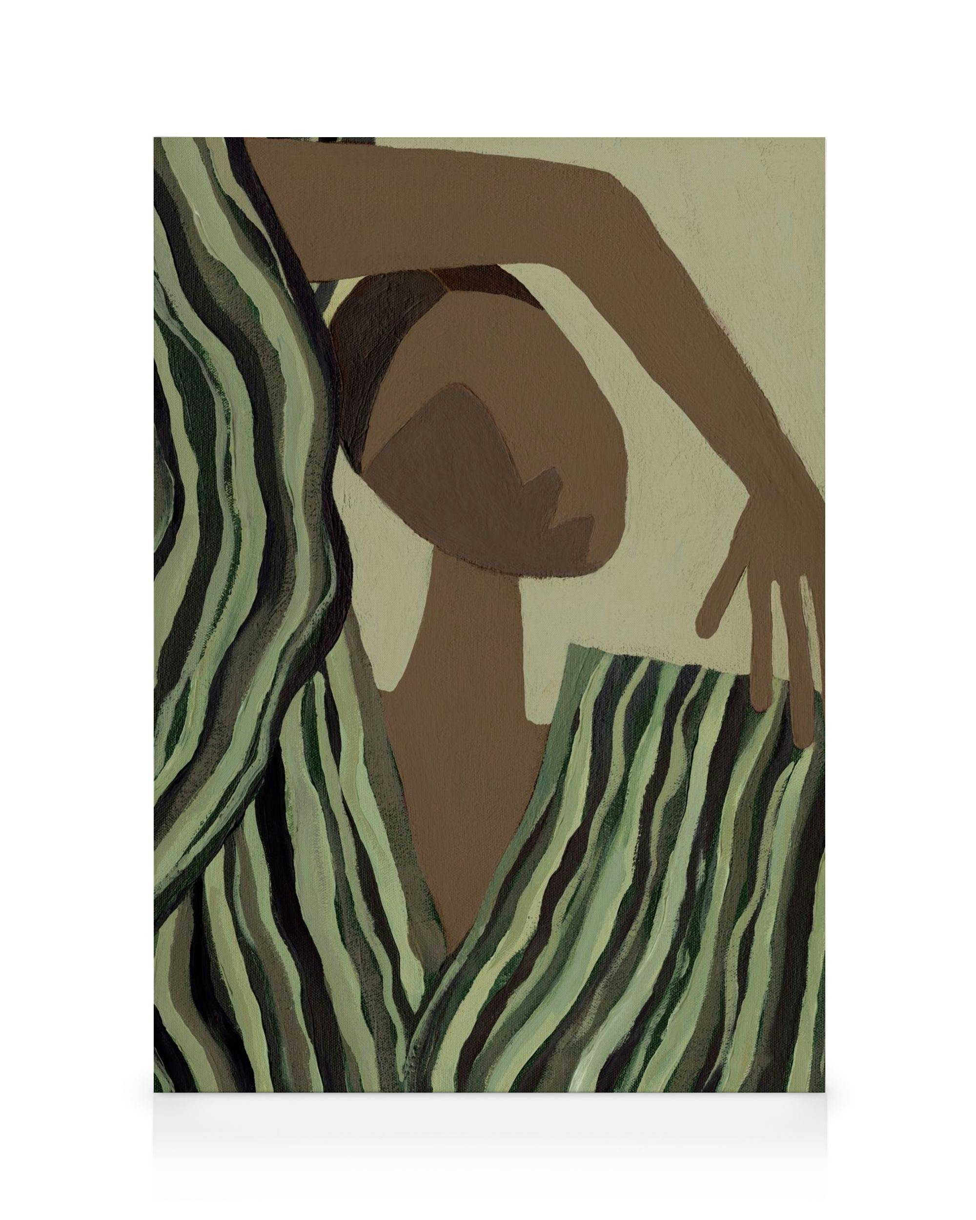 Canvas Prints Soft Contour Canvas print (100x140 cm - Dark Oak Frame)