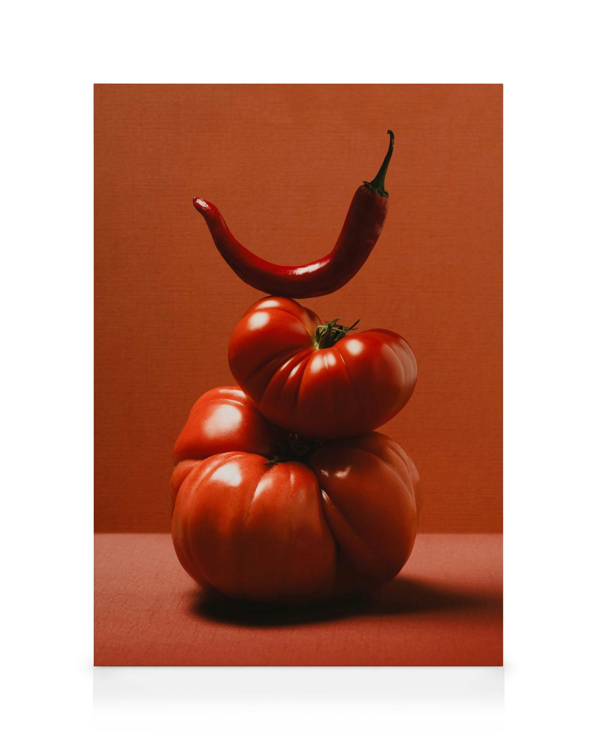 Tomato Tango Toile (70x100 cm - Cadre noir) - Cuisine par Desenio