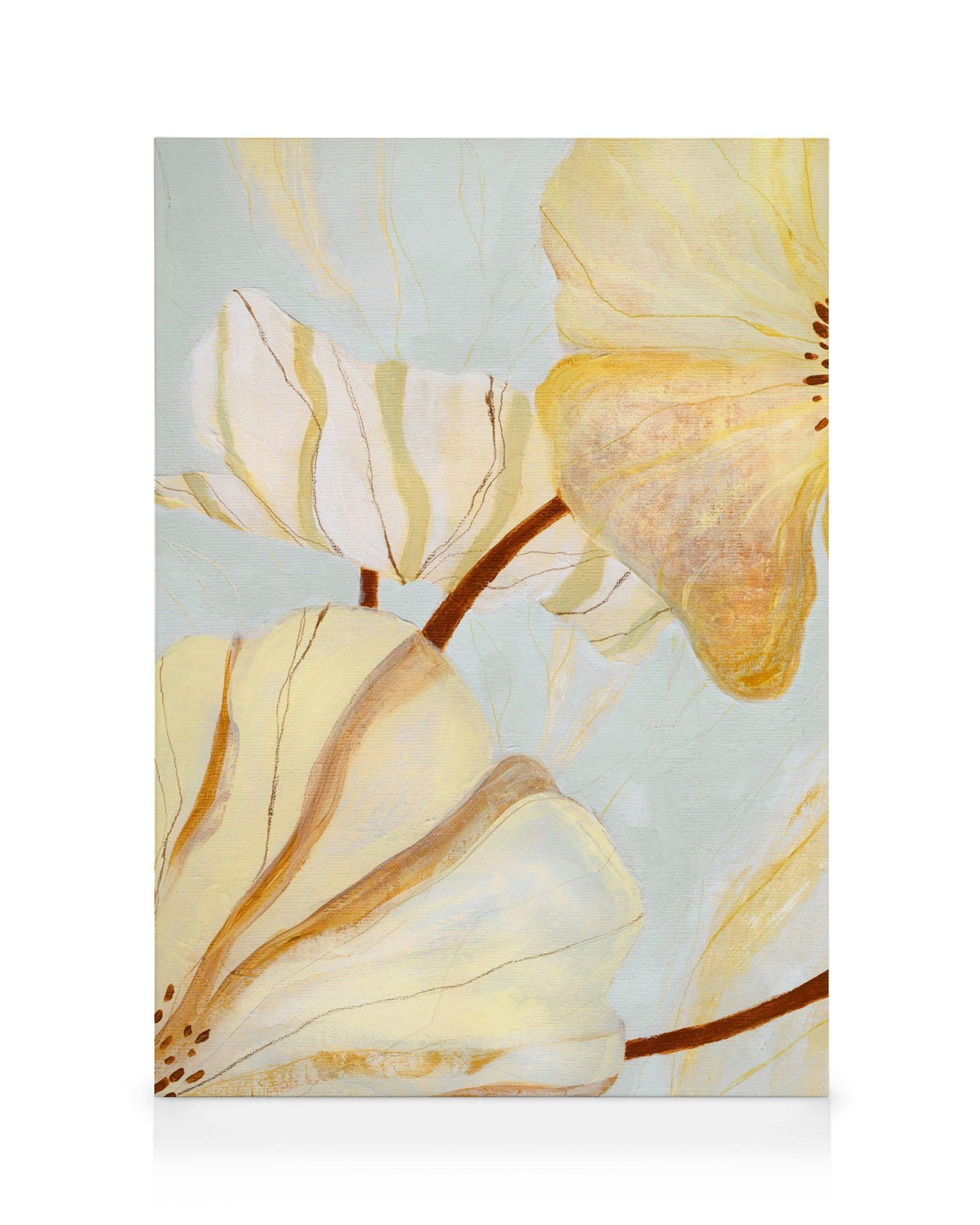 Canvas Prints Abstract Blossoms Canvas print (50x70 cm - Dark Oak Frame)
