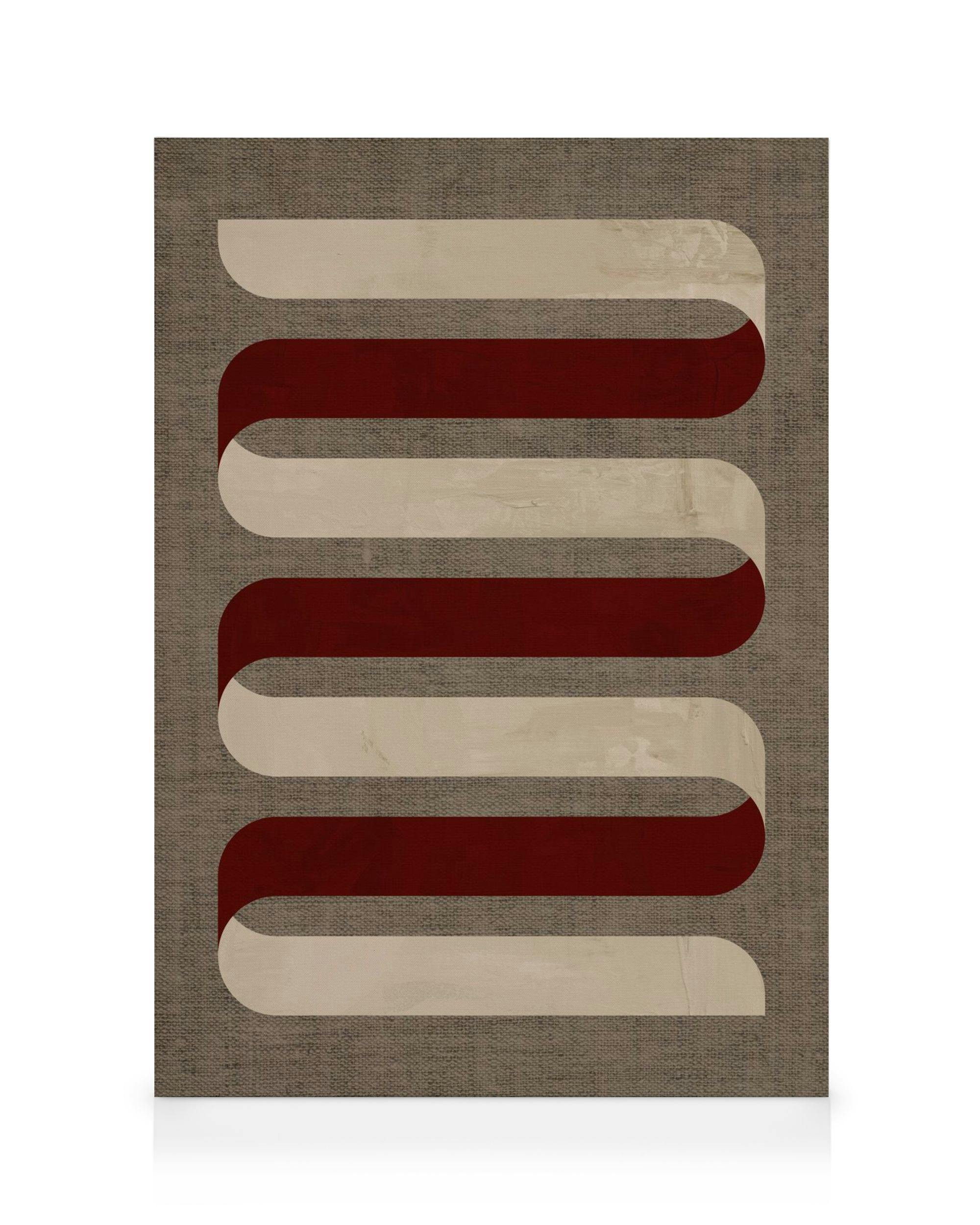 Canvastavlor Graphic Swirl Canvastavla (100x140 cm - Mörk ekram)