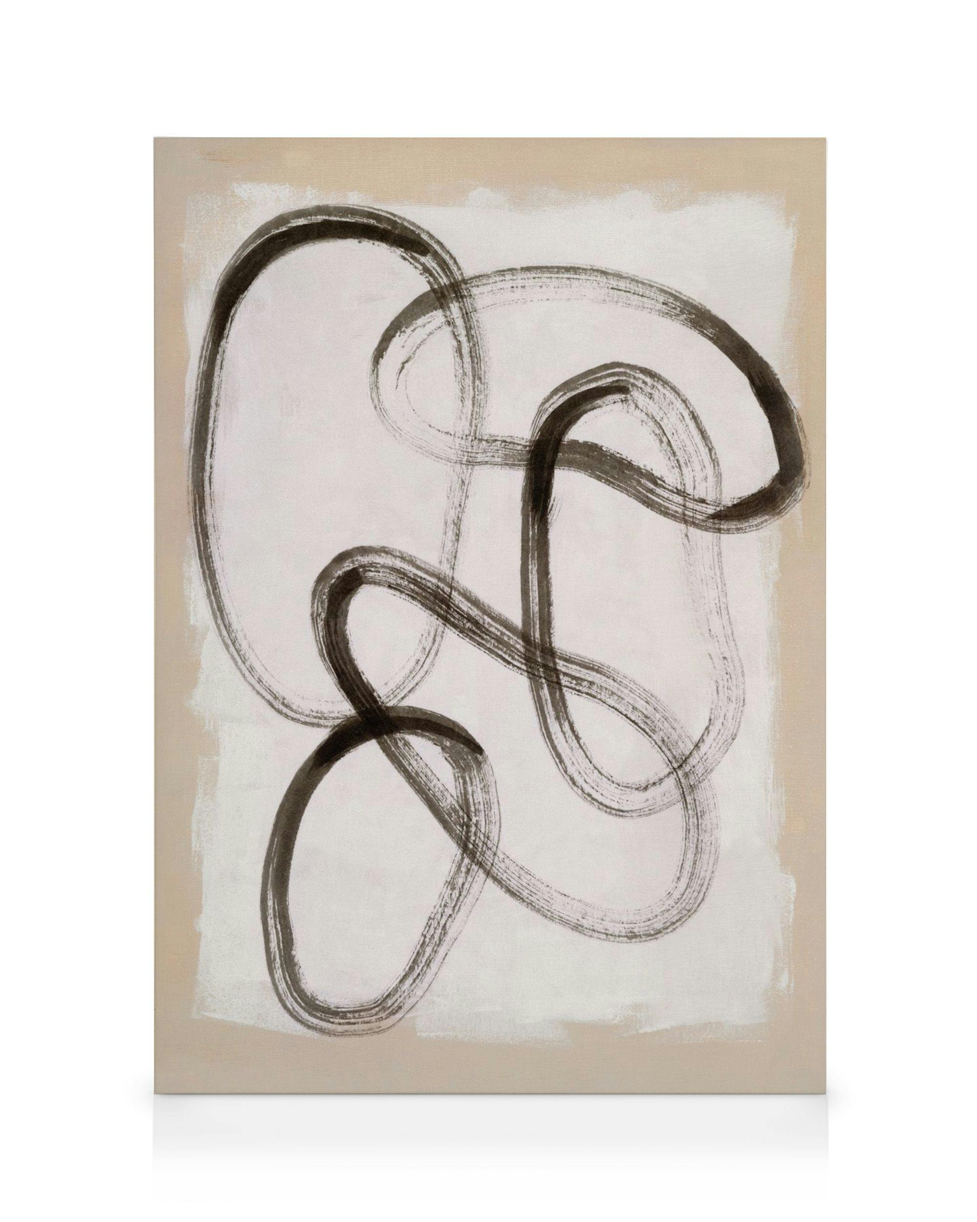 Canvas Prints Infinate Brush Strokes Canvas print (70x100 cm - Oak Frame)