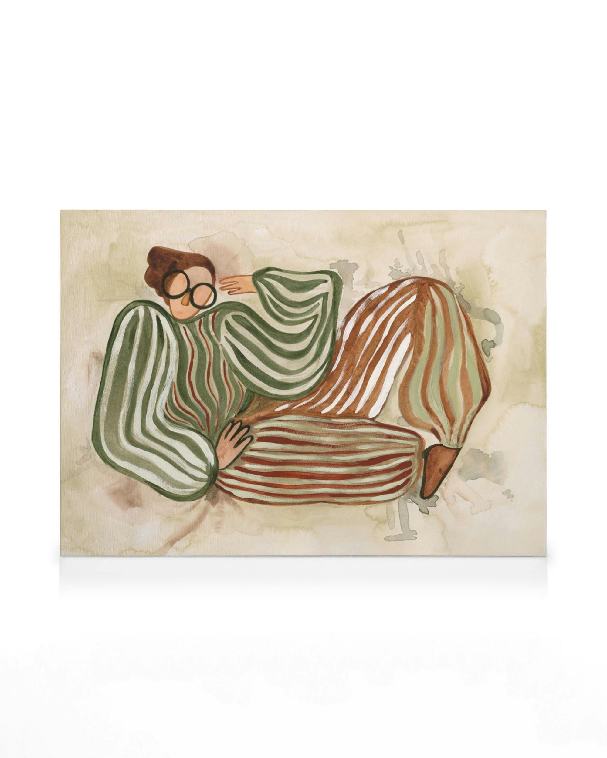 Stripe a Pose Toile (30x40 cm) - Peintures par Desenio