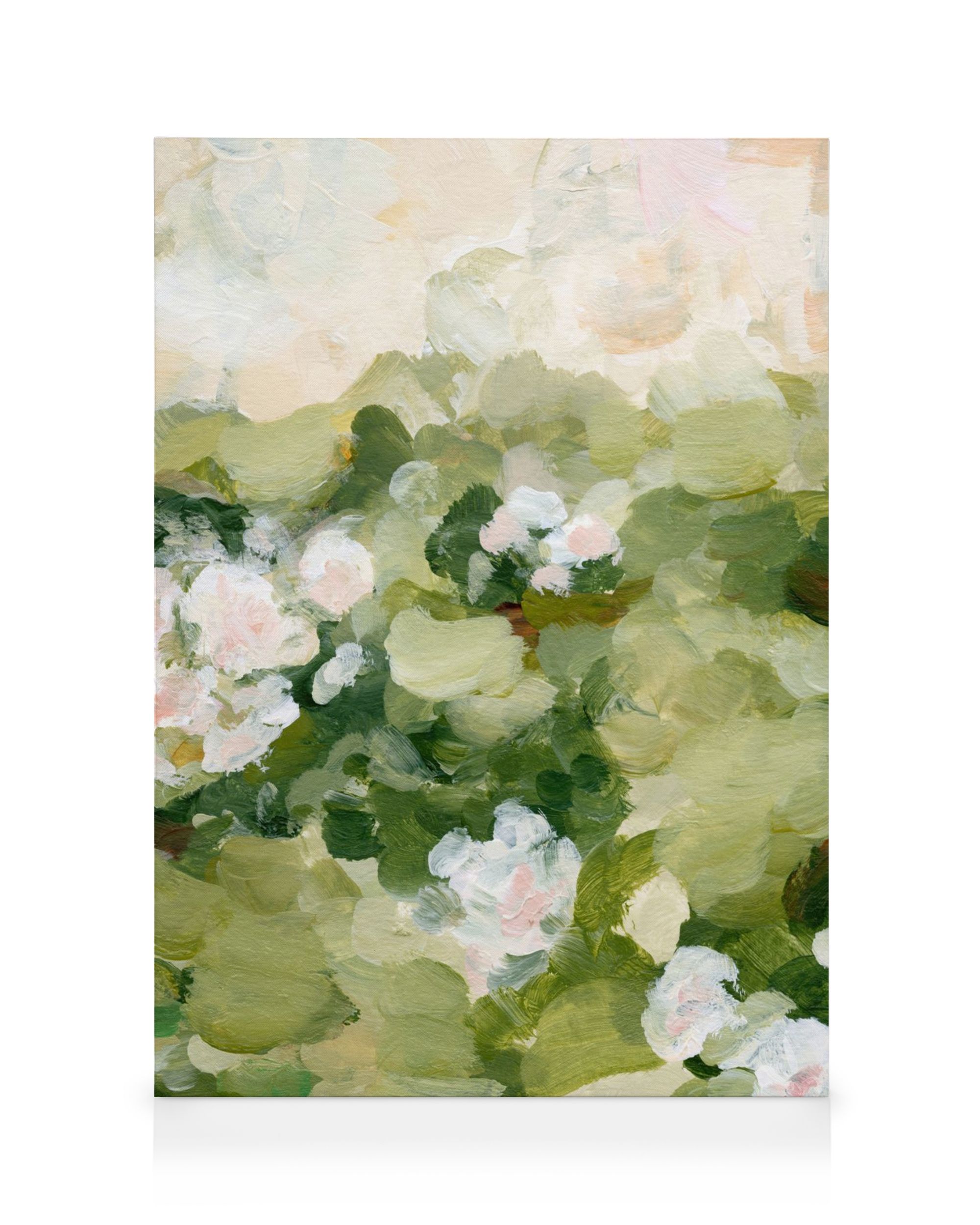 Prairie Verte Canvas Print – Abstract Green Art Print | Desenio