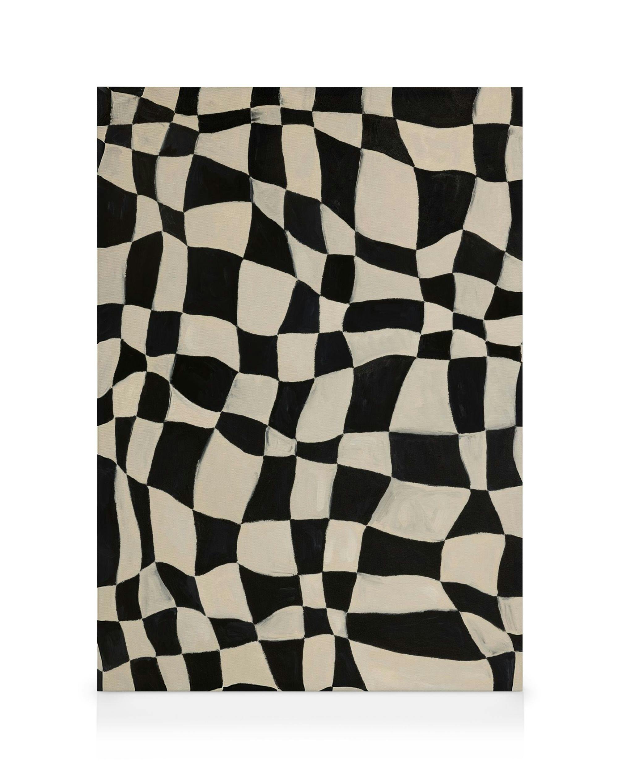 Canvas Prints Checkers in Wonderland Canvas print (30x40 cm - Black Frame)