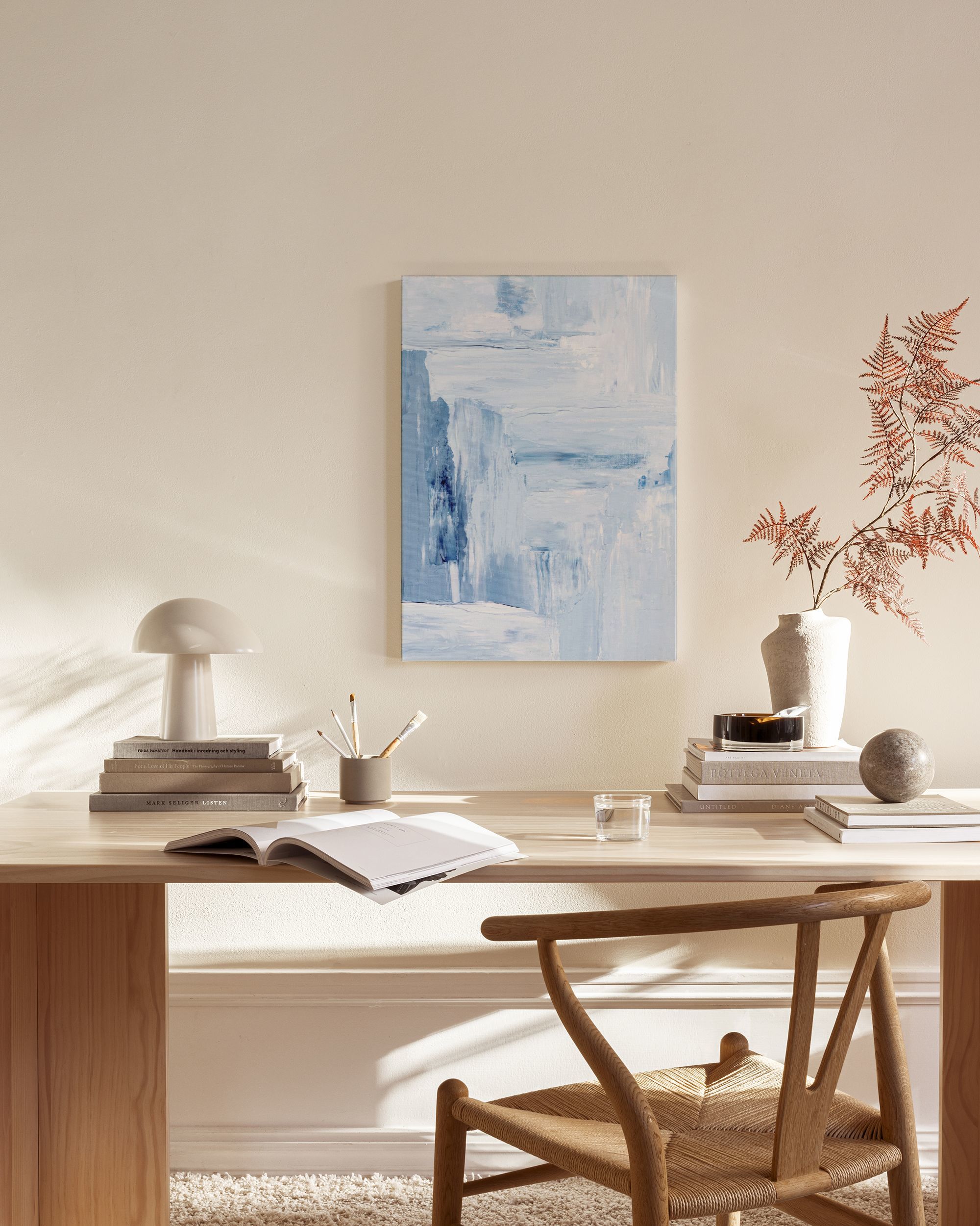 Blue Abstract Canvas Print – Modern Wall Art Poster | Desenio