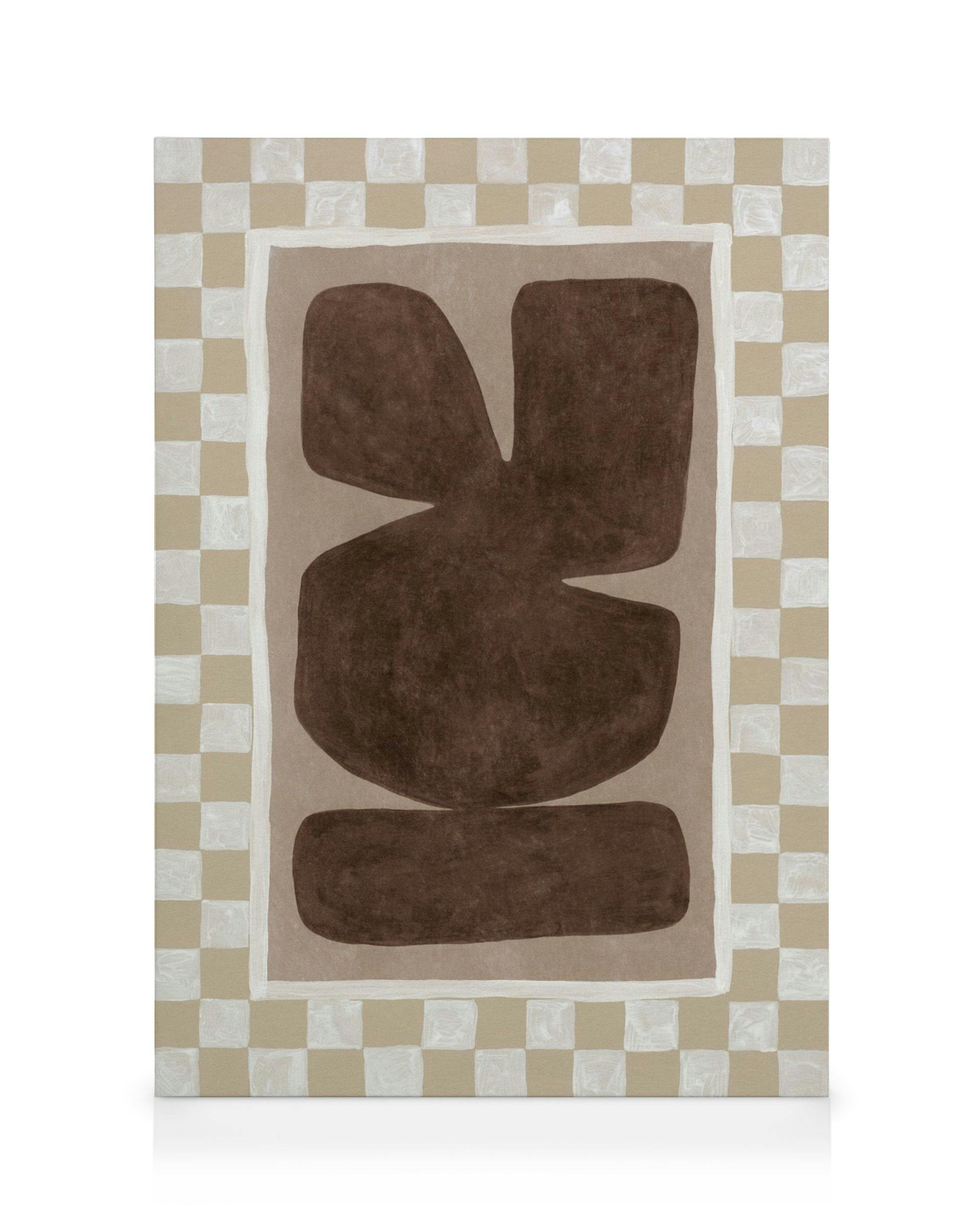 Checkered Abstract Stampa su Tela (50x70 cm - Cornice in nero)- Arte astratta