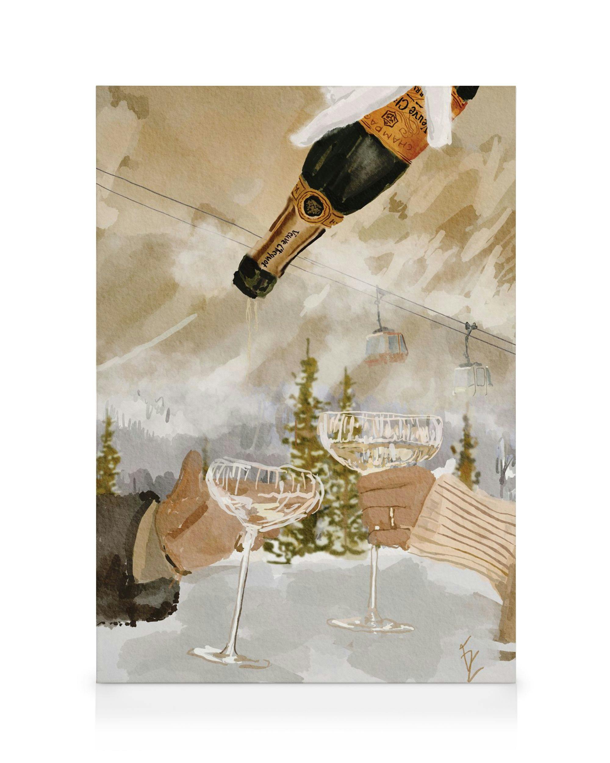 Ekaterina Zagorska - Winter Champagne Lærred 0