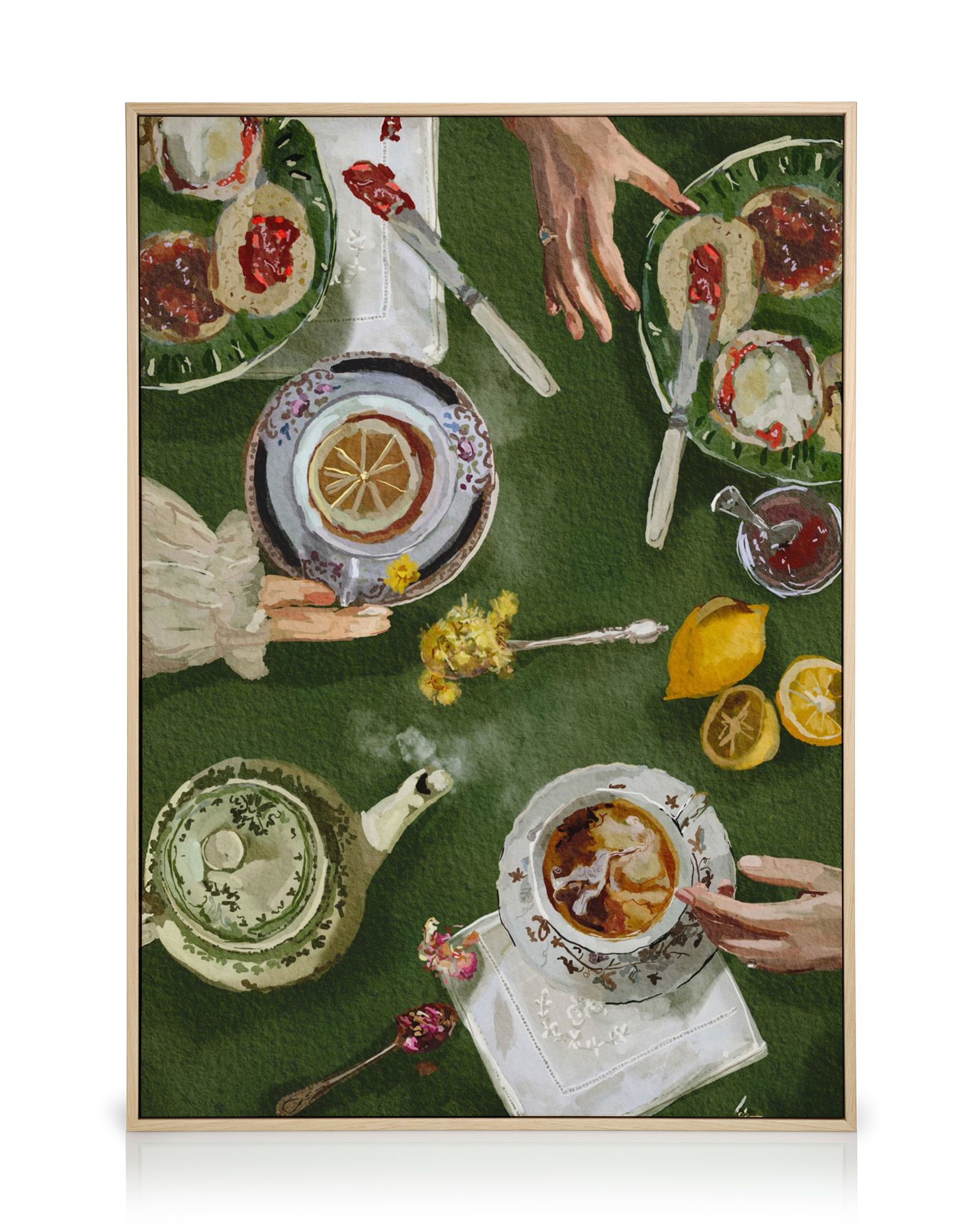 Rosanna Cattaneo 絵画 Ekaterina Zagorska - Tea O'Clock Canvas Art | Desenio EU