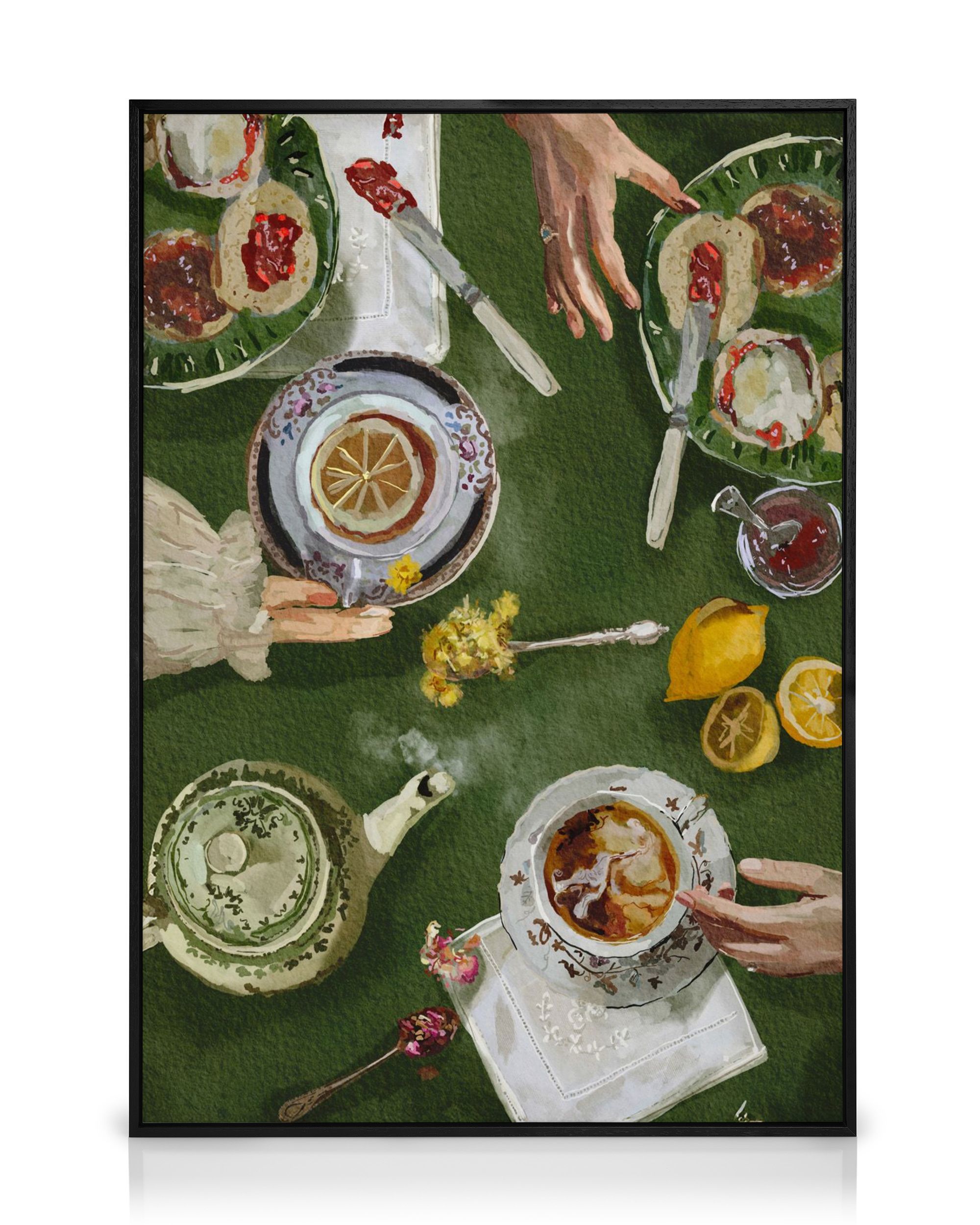 Tea O'Clock Canvas Print – Ekaterina Zagorska | Desenio