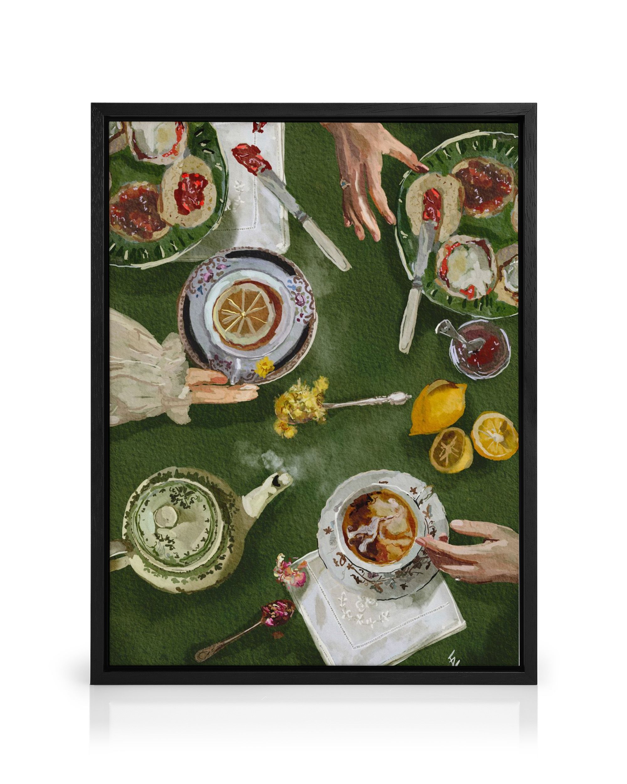Tea O'Clock Canvas Print – Ekaterina Zagorska | Desenio