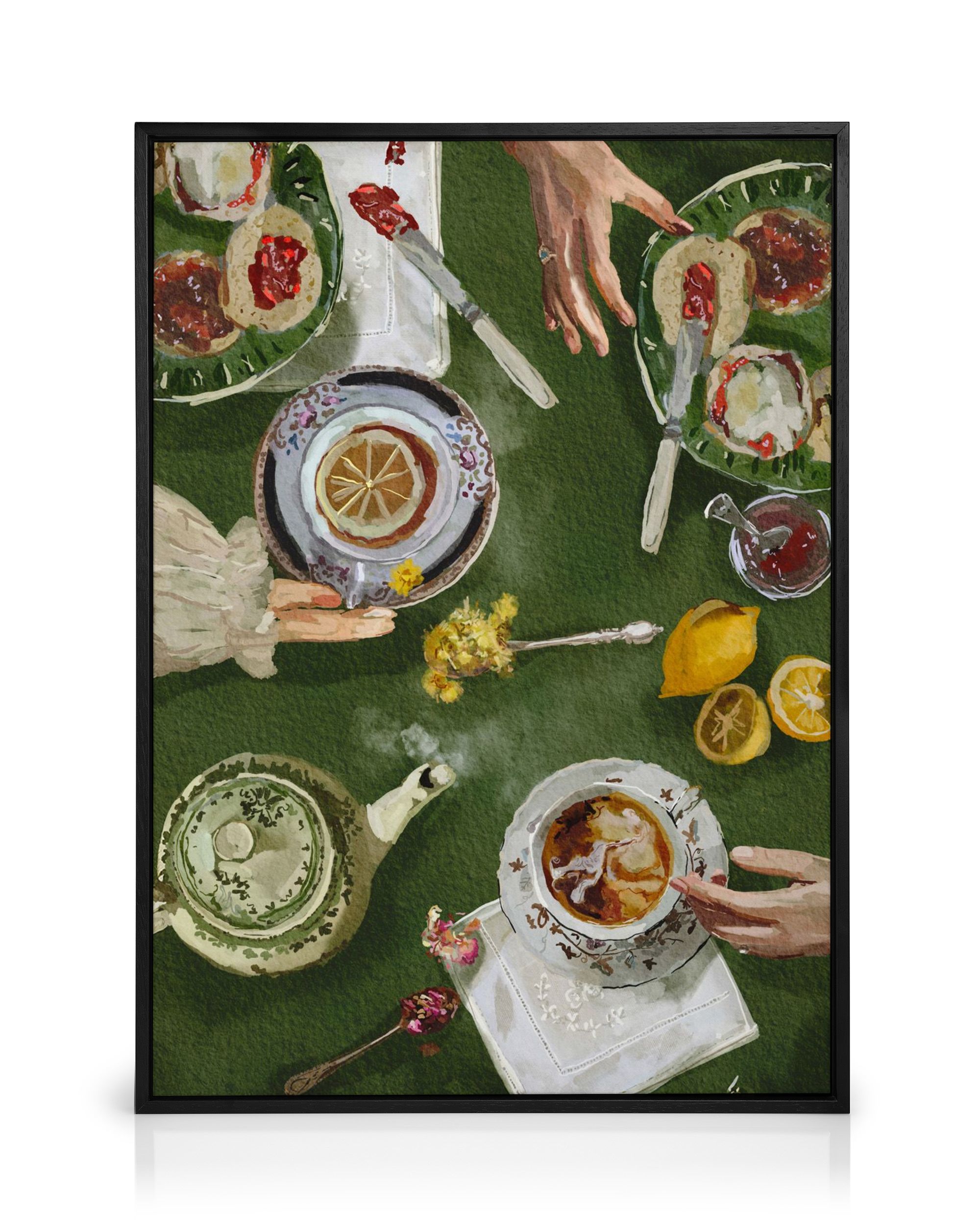 絵画 K.schottler キャサリーナスコットラー 額つき Tea O'Clock Canvas Print – Ekaterina Zagorska | Desenio