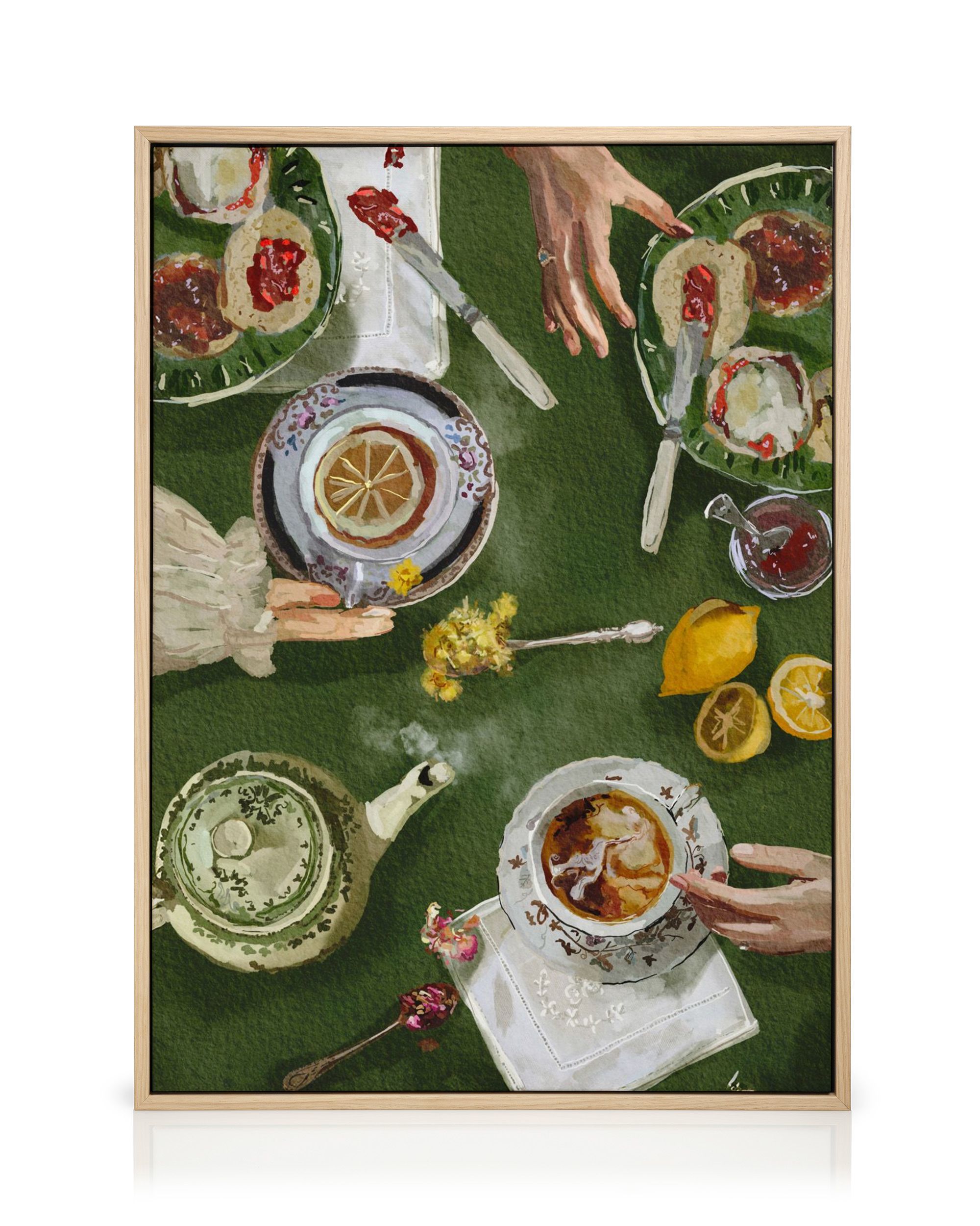 Tea O'Clock Canvas Print – Ekaterina Zagorska | Desenio