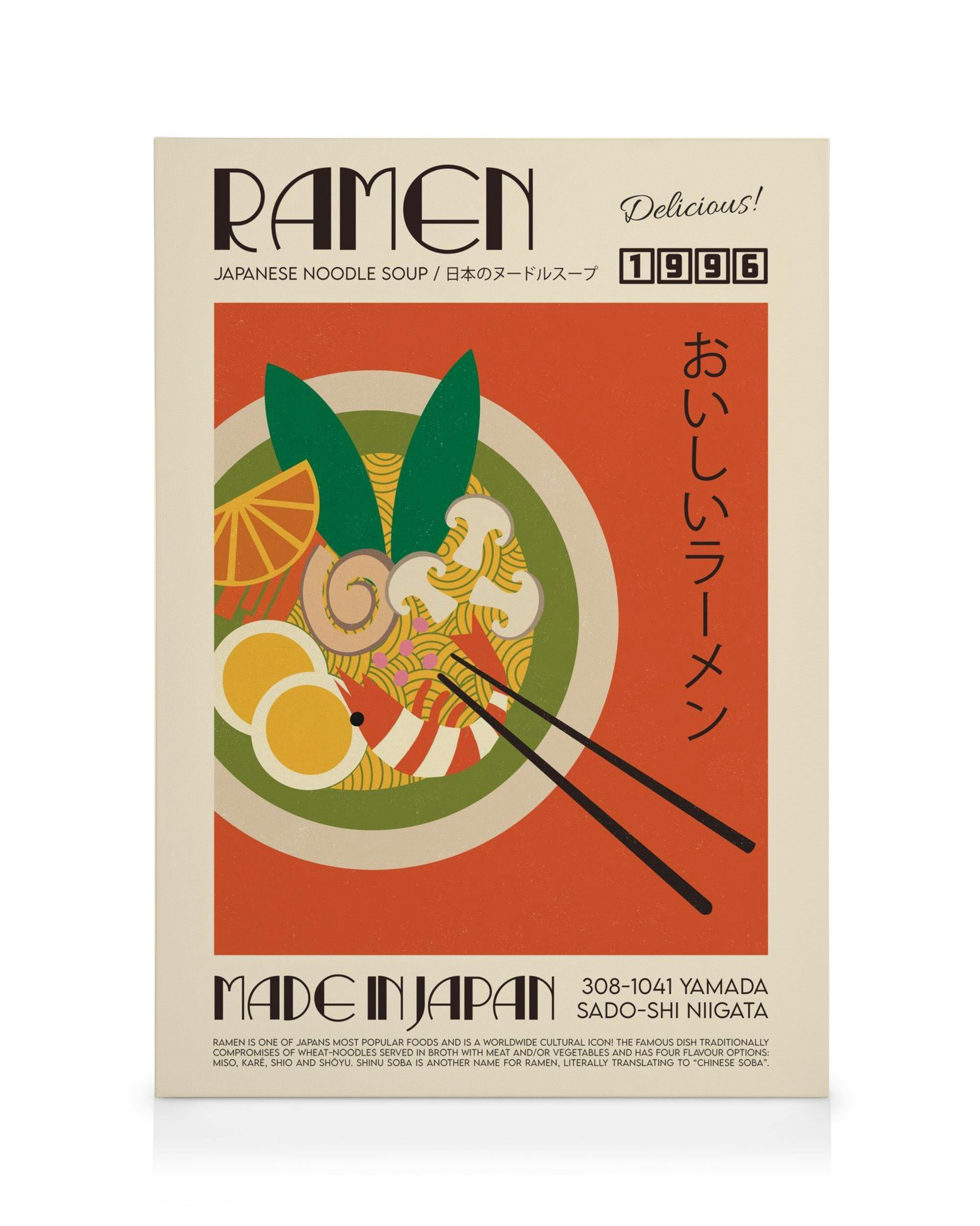 Canvas Prints We made something nice - The Ramen Canvas print (50x70 cm - Oak Frame)