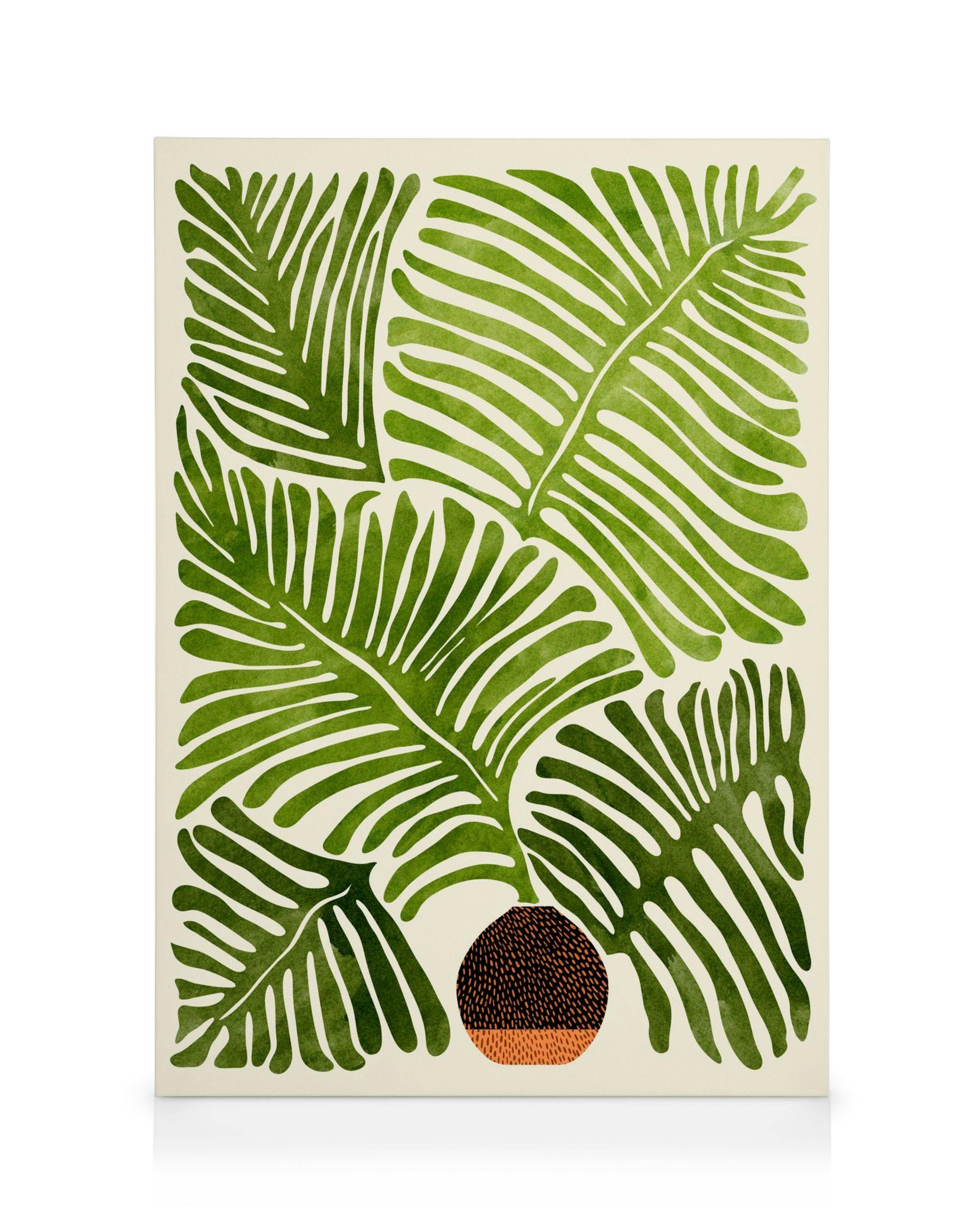 Kristian Gallagher - Summer Fern Canvas (50x70 cm - Donker Eiken Kader)