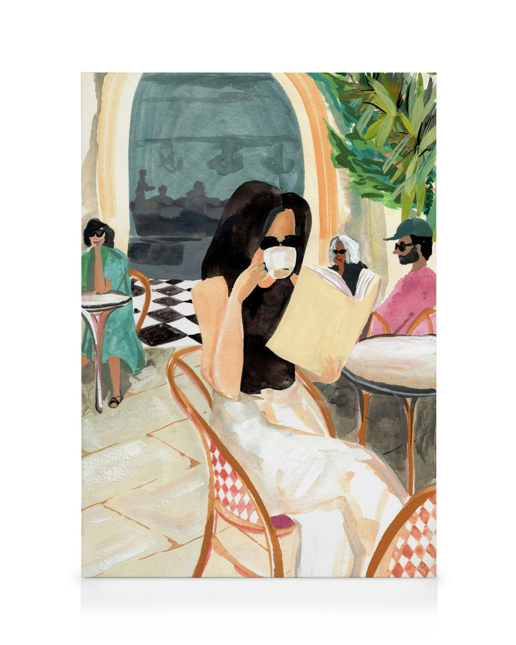 Canvas Prints Laura Page - Italian Girl Canvas print (70x100 cm - Oak Frame)