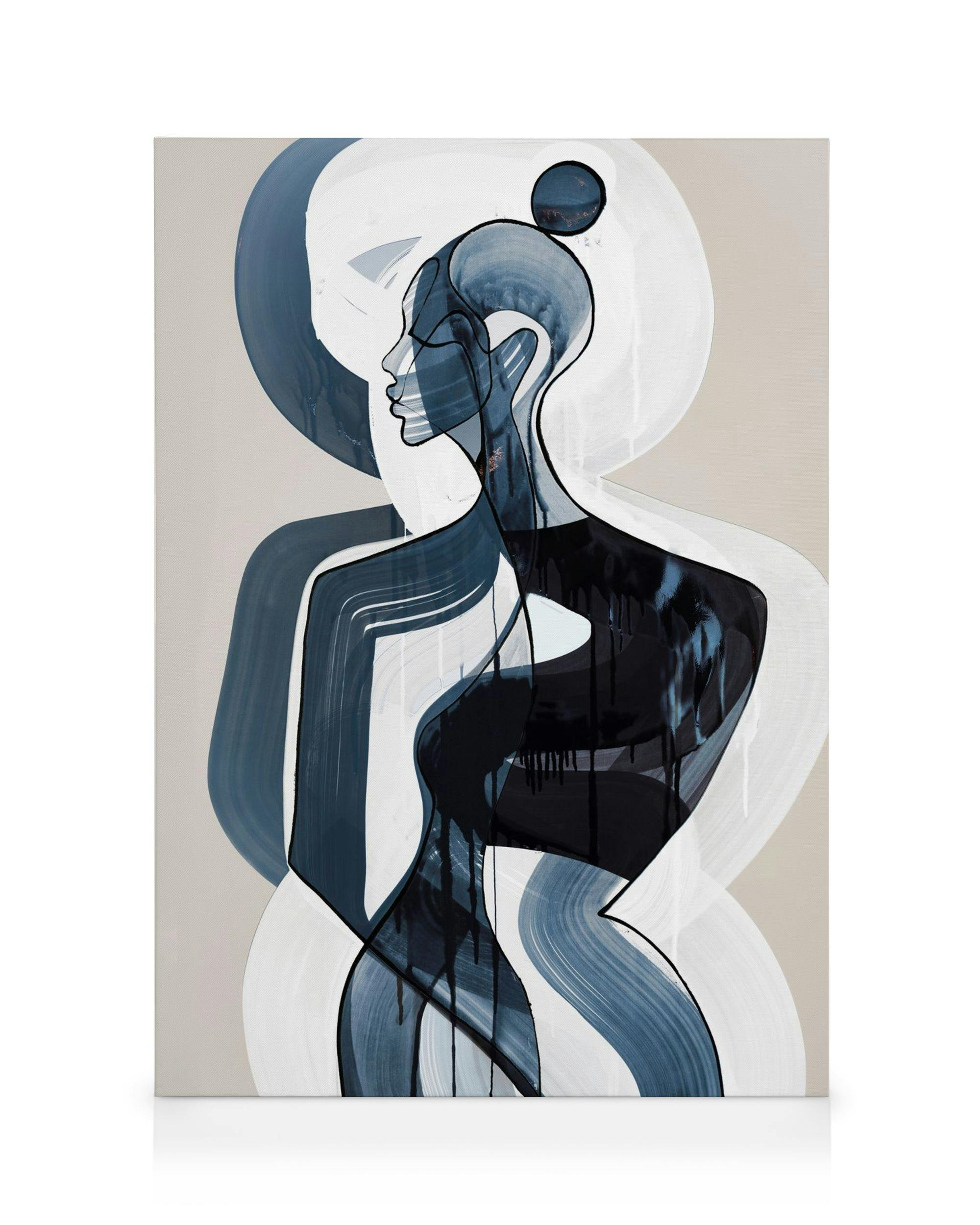 Canvas Prints Peytil - Blau Serenity Canvas print (30x40 cm)