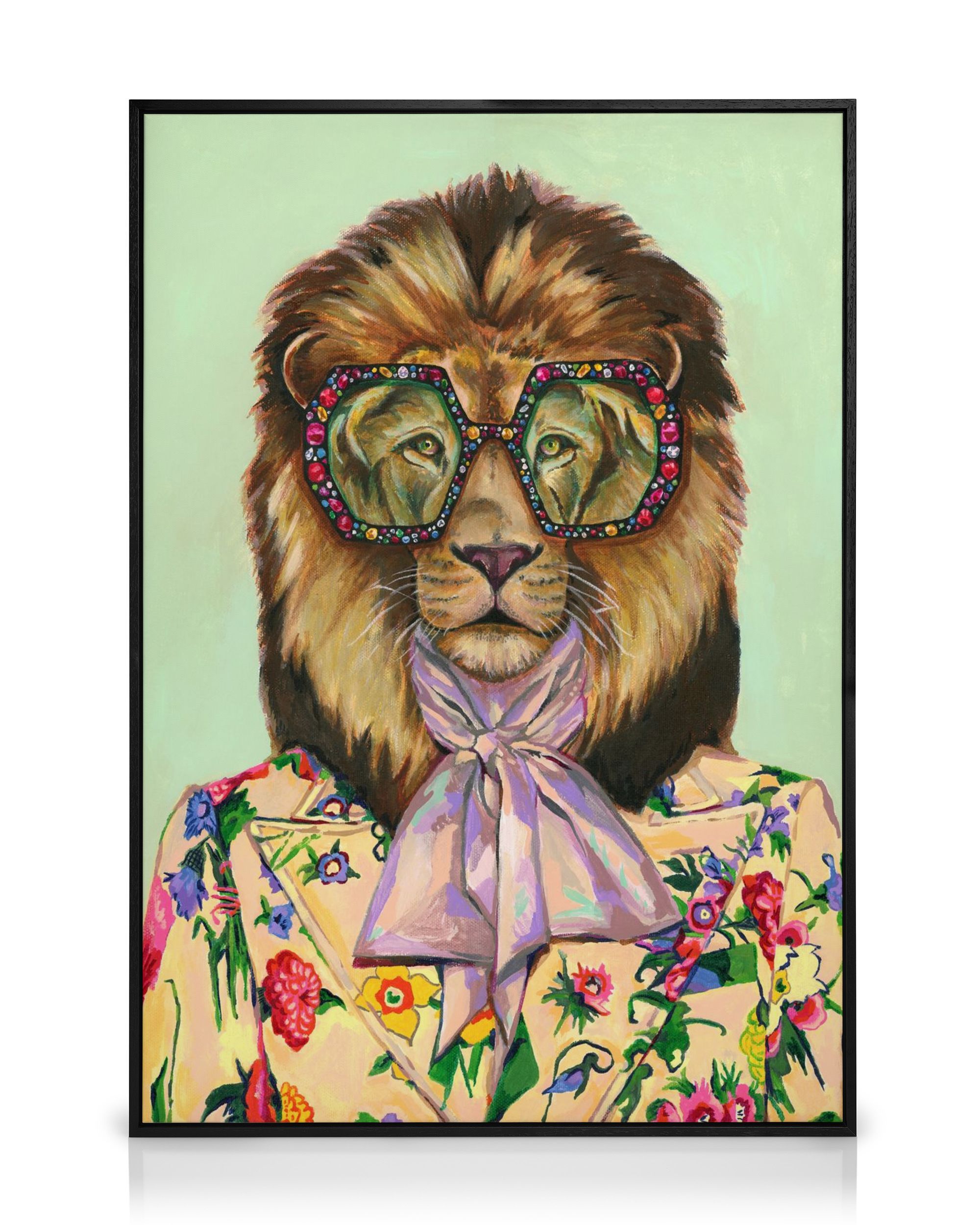 Heather Perry Artsy Lion Canvas Print – Quirky Animal Wall Print