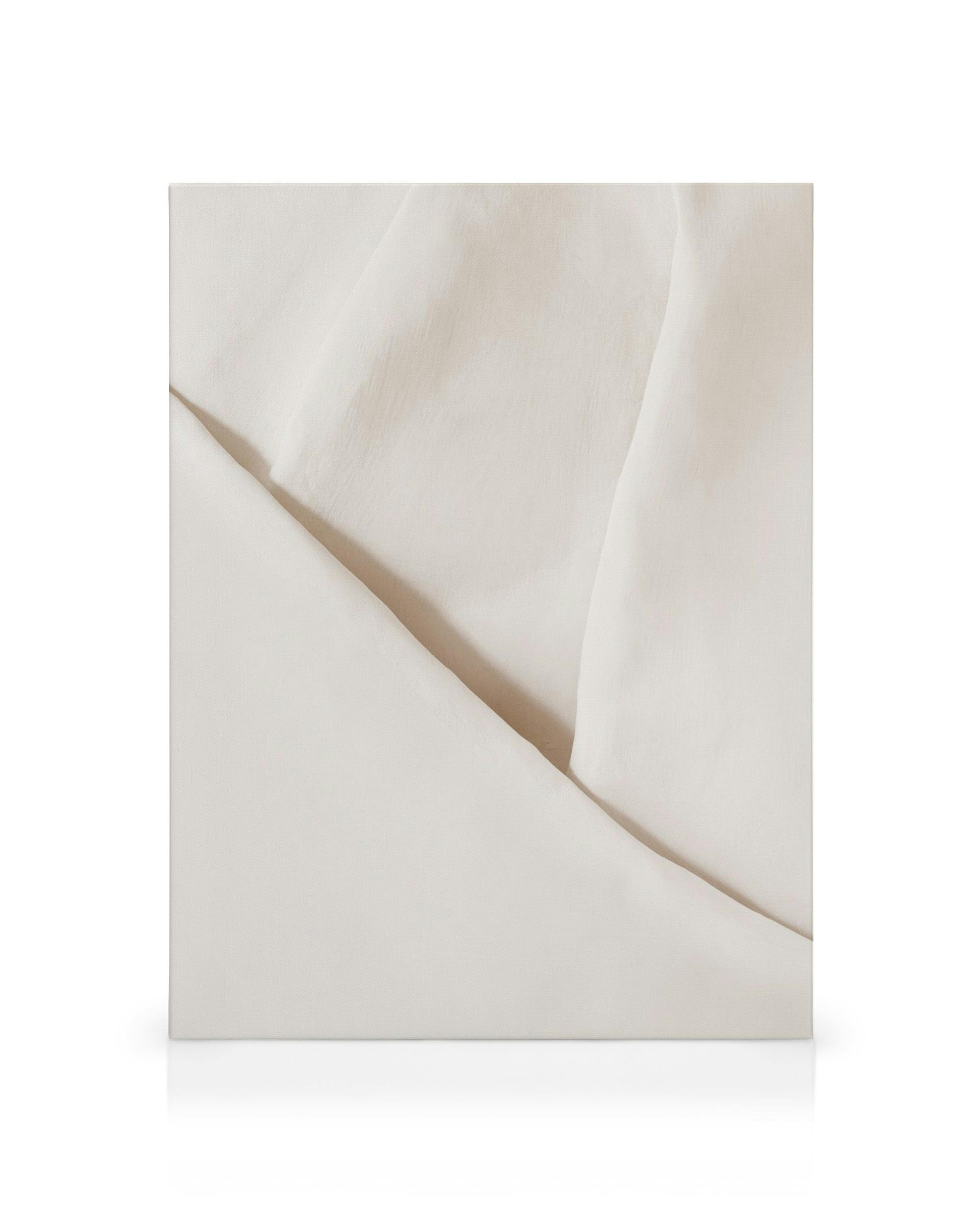 Toile avec motif 3D blanc et doux, idéal pour une décoration murale minimaliste, typographie