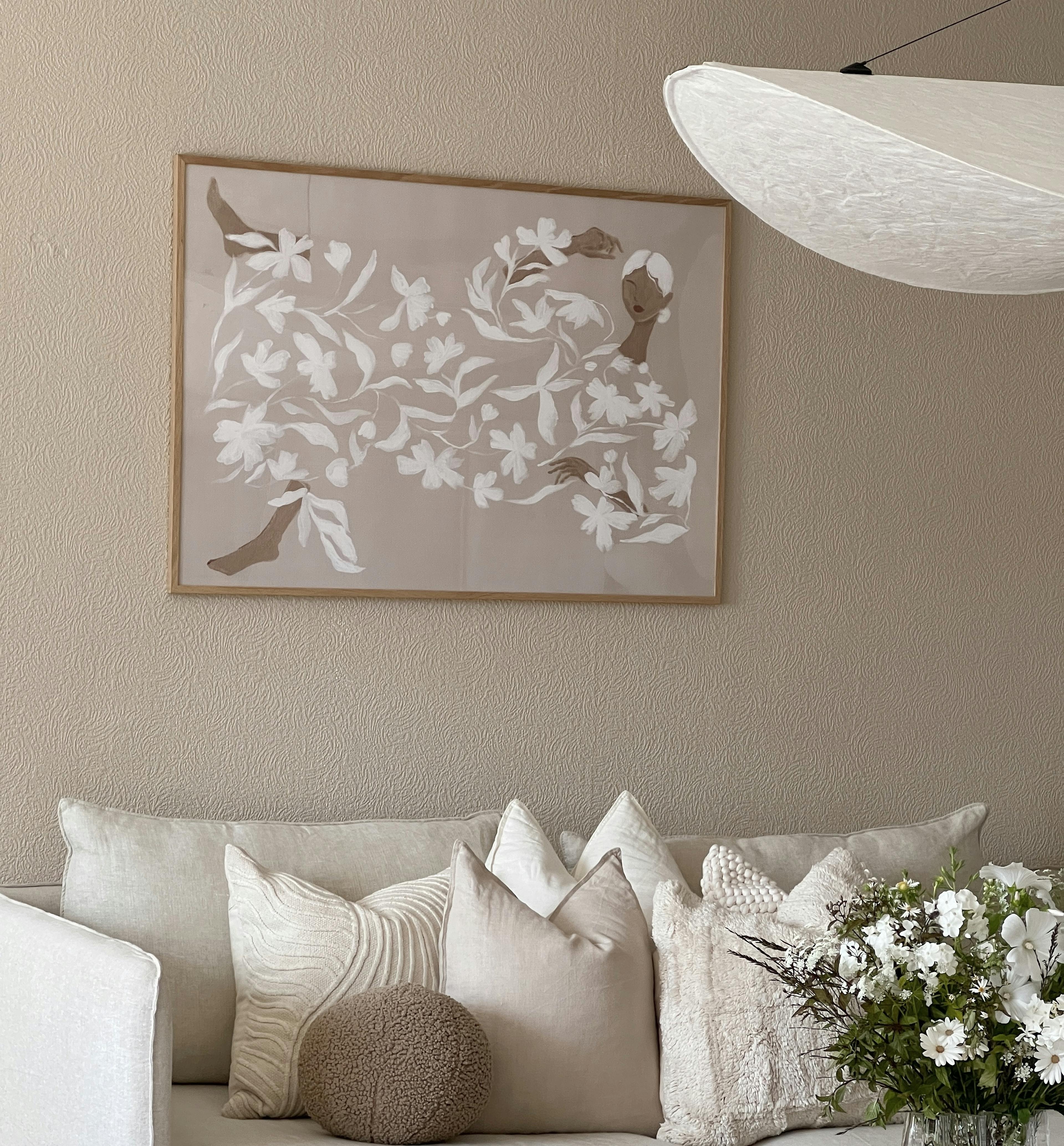 Floral Silhouette billedvæg