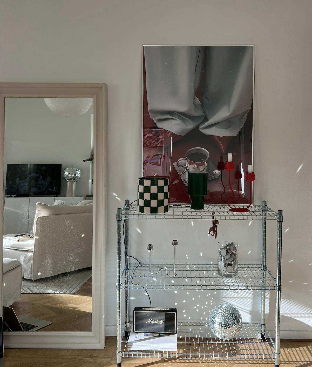 Modern Red decoration murale 0