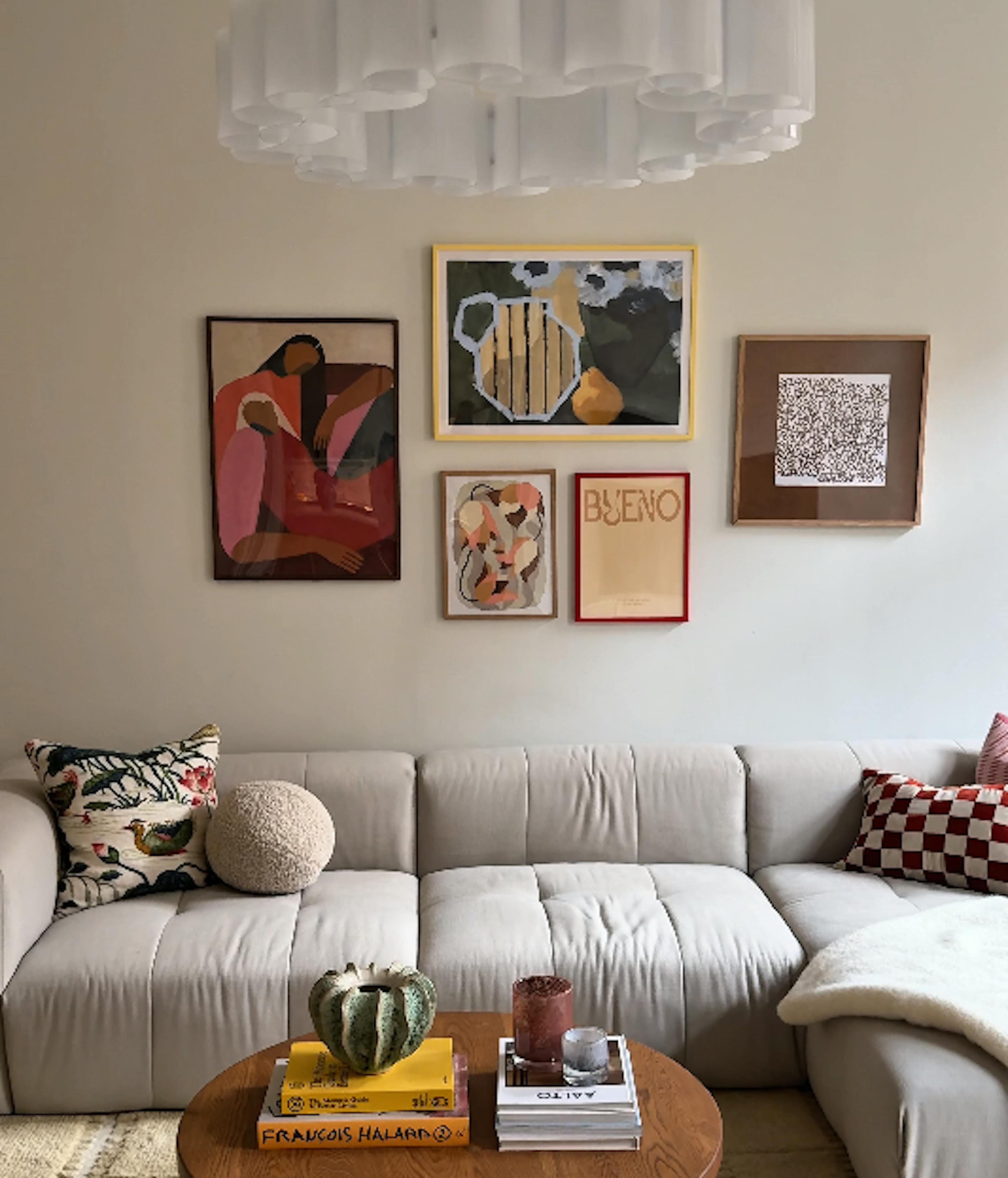 Colorful Abstract gallery wall