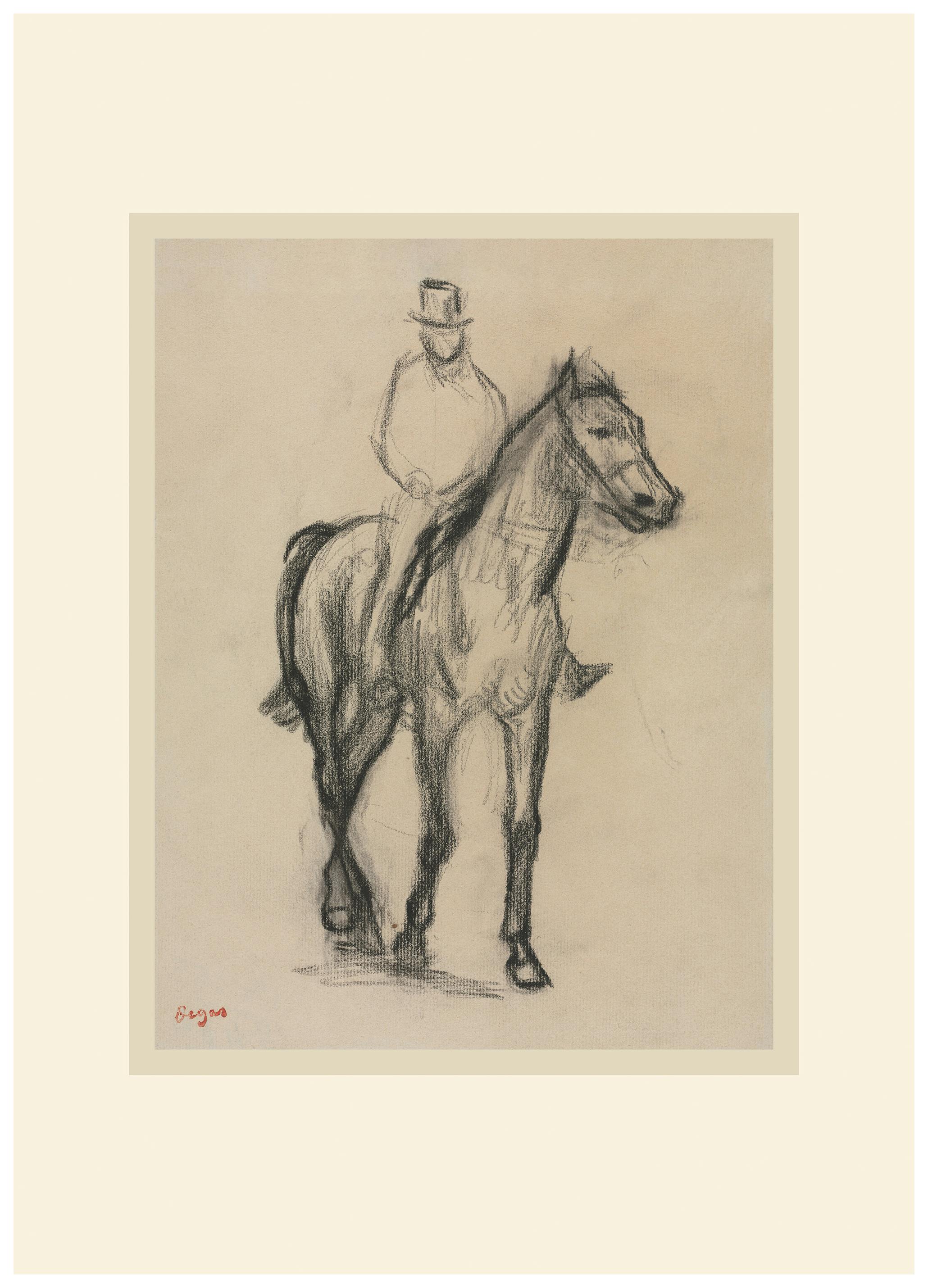 Prints - Edgar Degas - Horse and Rider Print (30x40 cm) - All Famous Painters prints