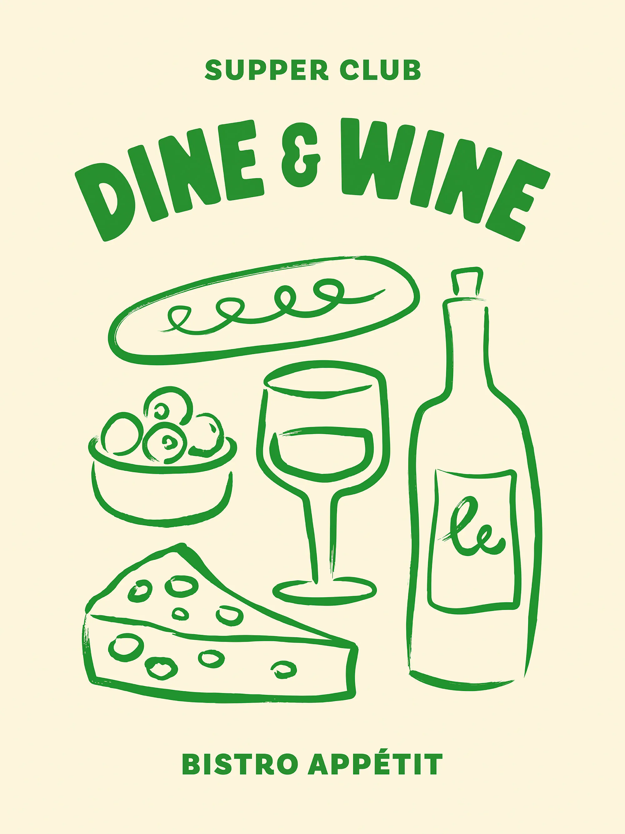 Dine and Wine Plakát 0