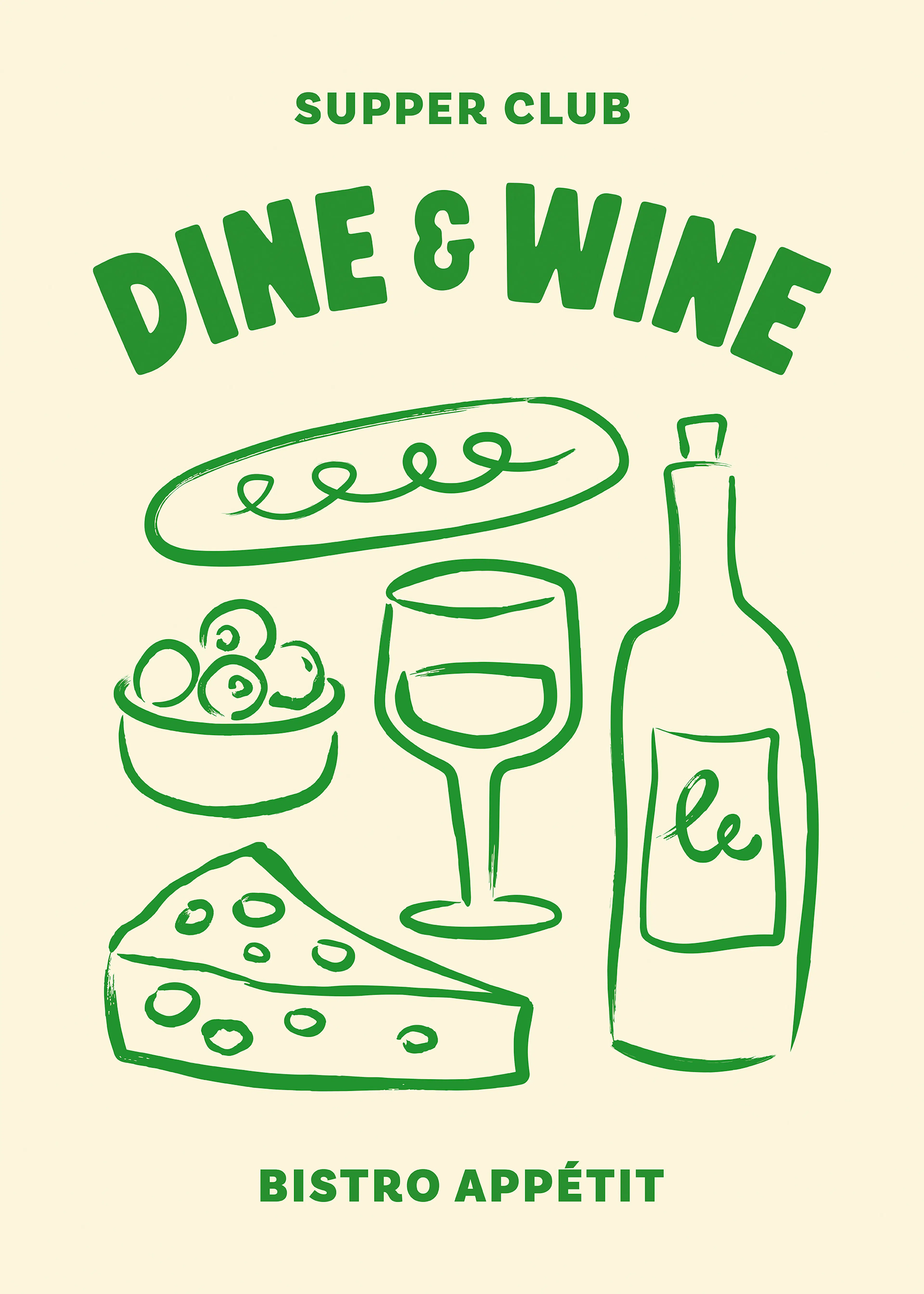 Dine and Wine Plakat 0