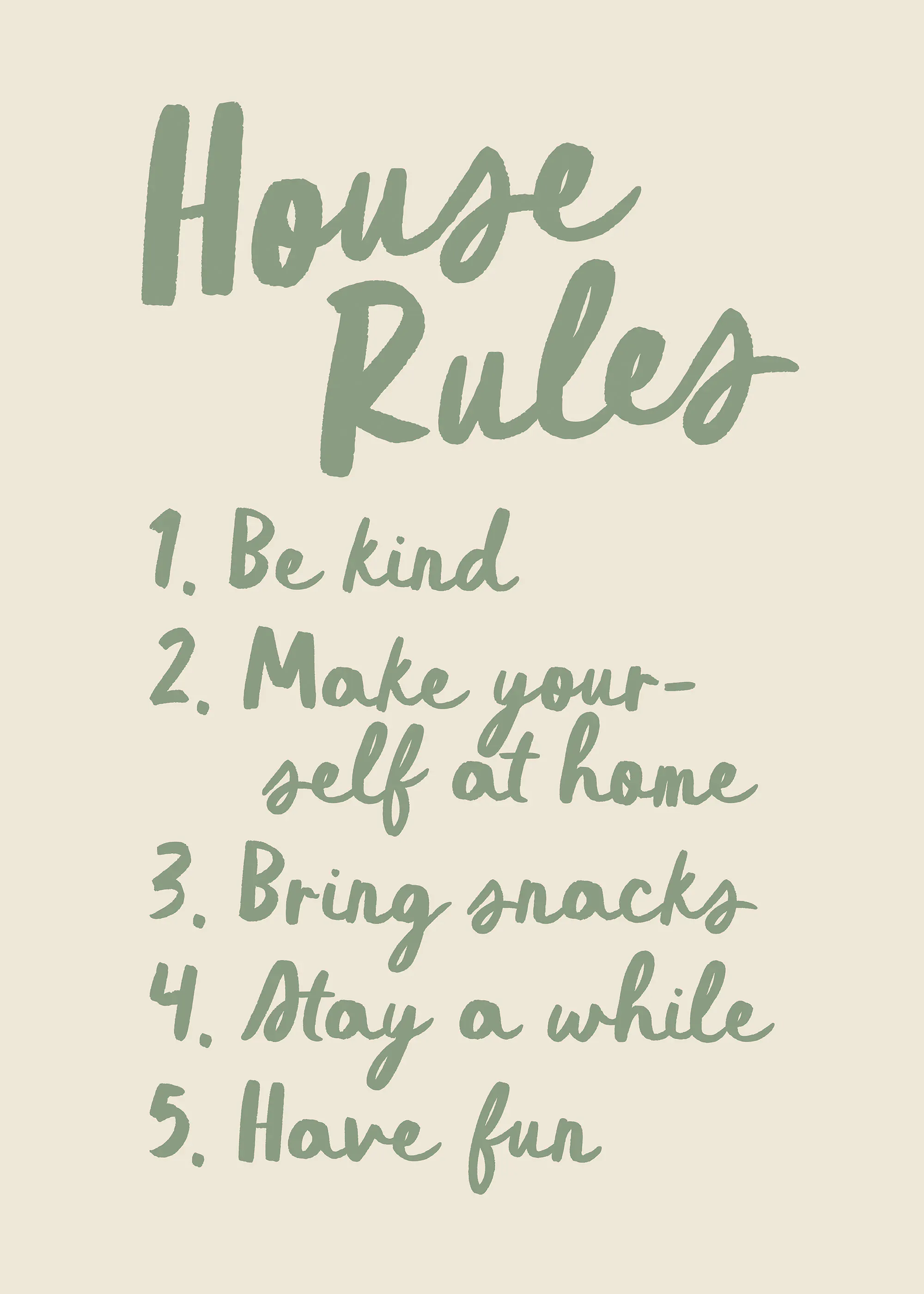 The House Rules Poster 0