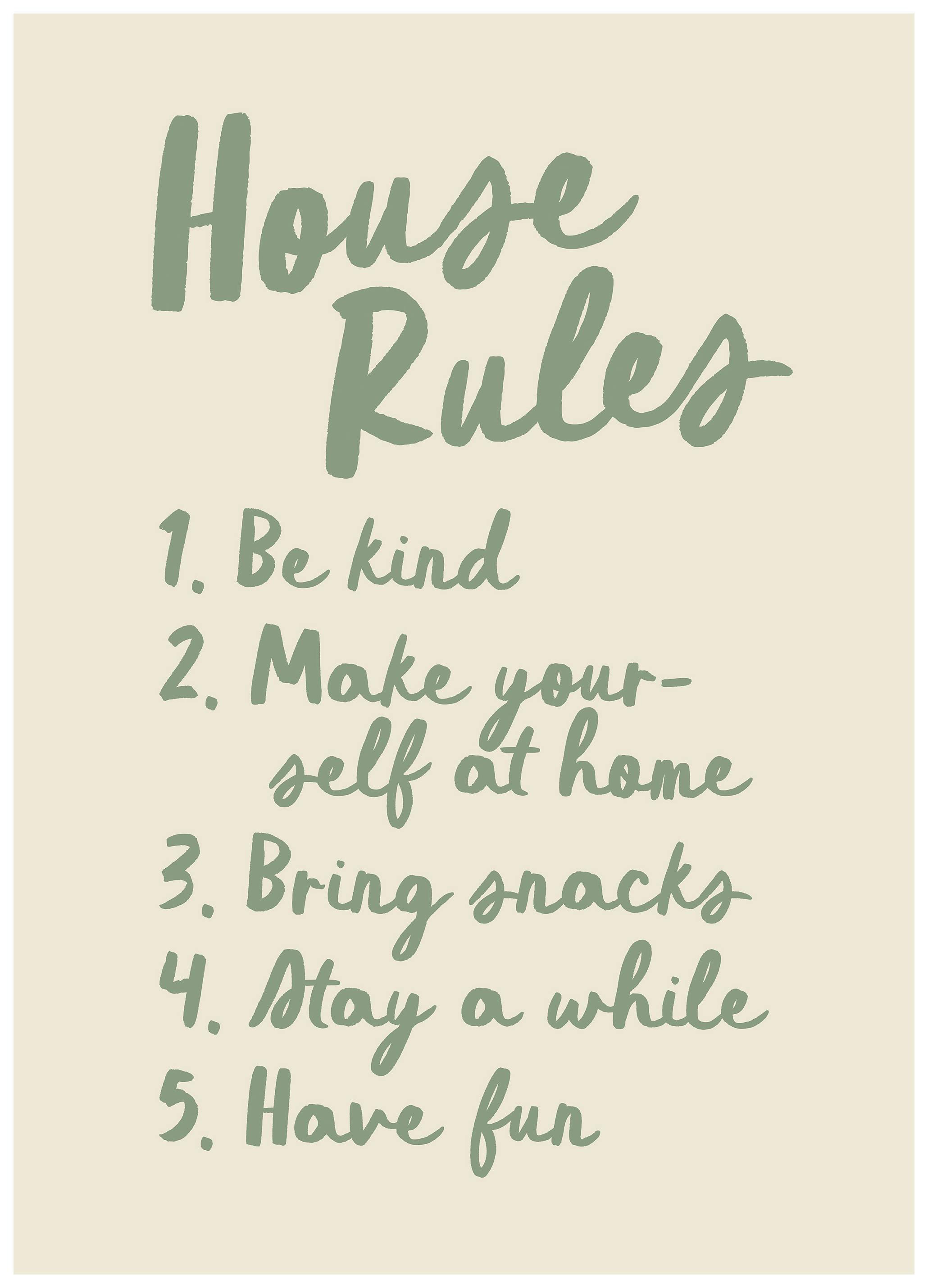 Prints - The House Rules Print (21x30 cm) - Text posters