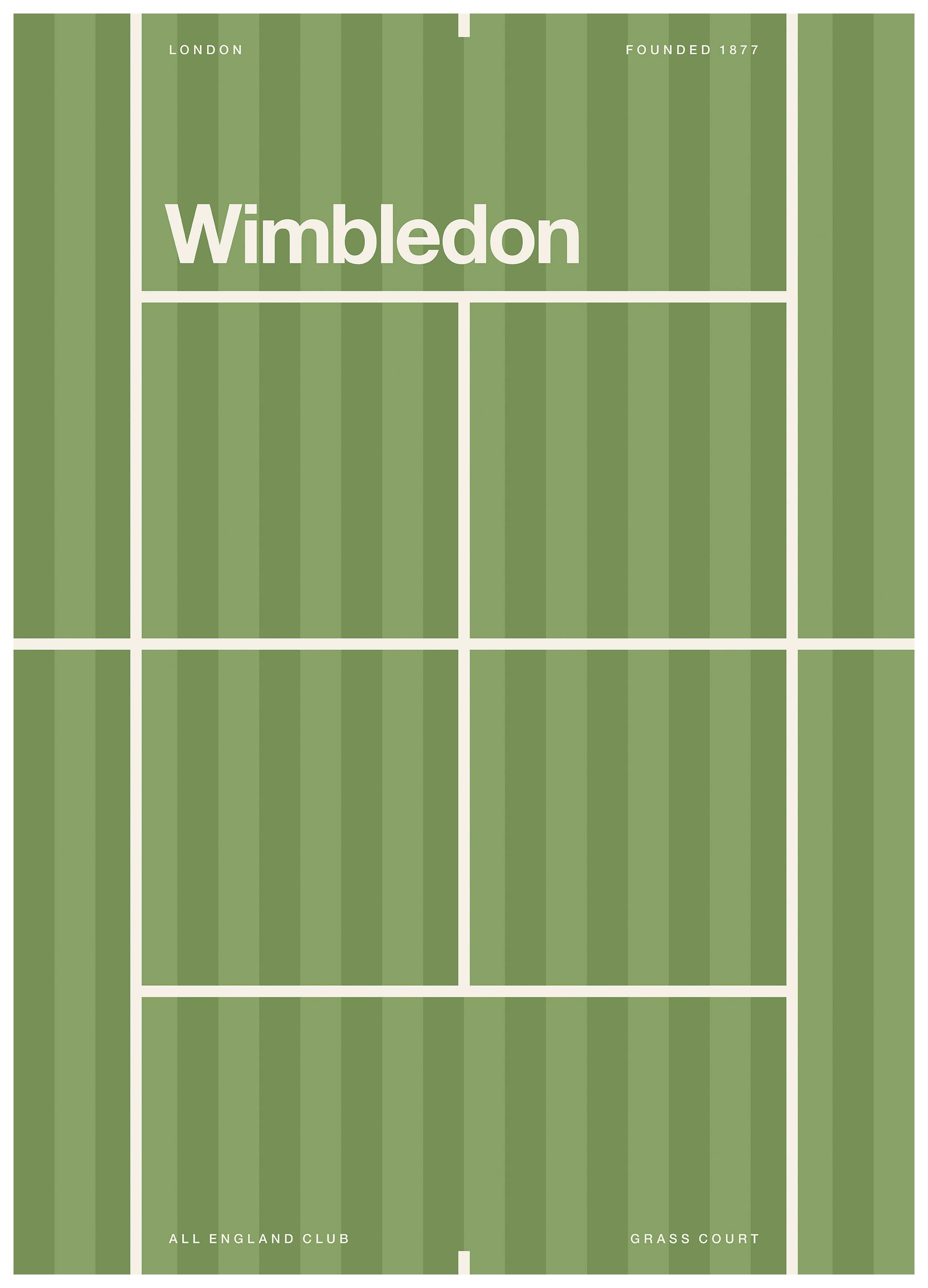 Wimbledon Graphic Print (50x70 cm)- Sports posters and prints