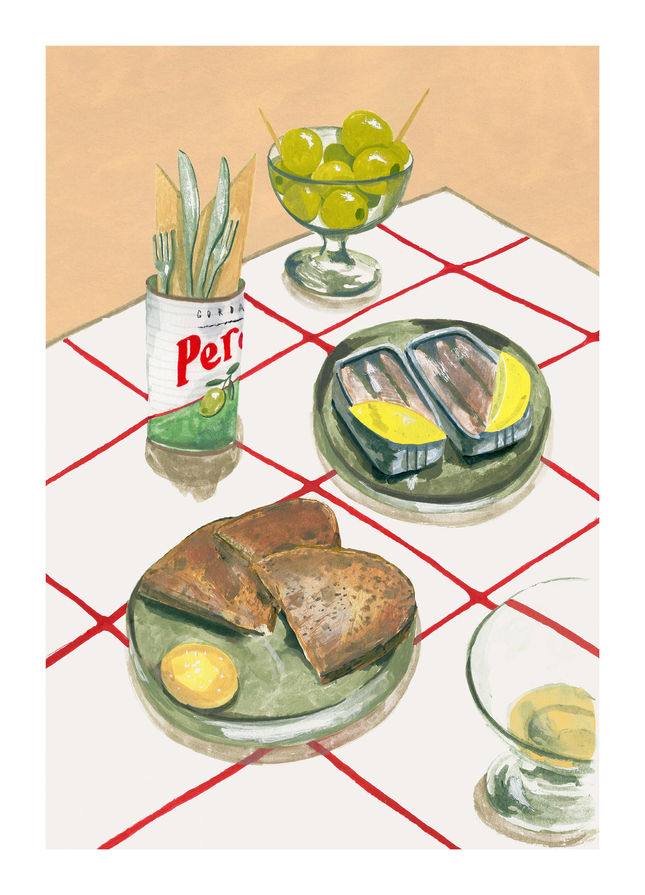 Laura Page - Wine Night Poster (50x70 cm)- Laura Page