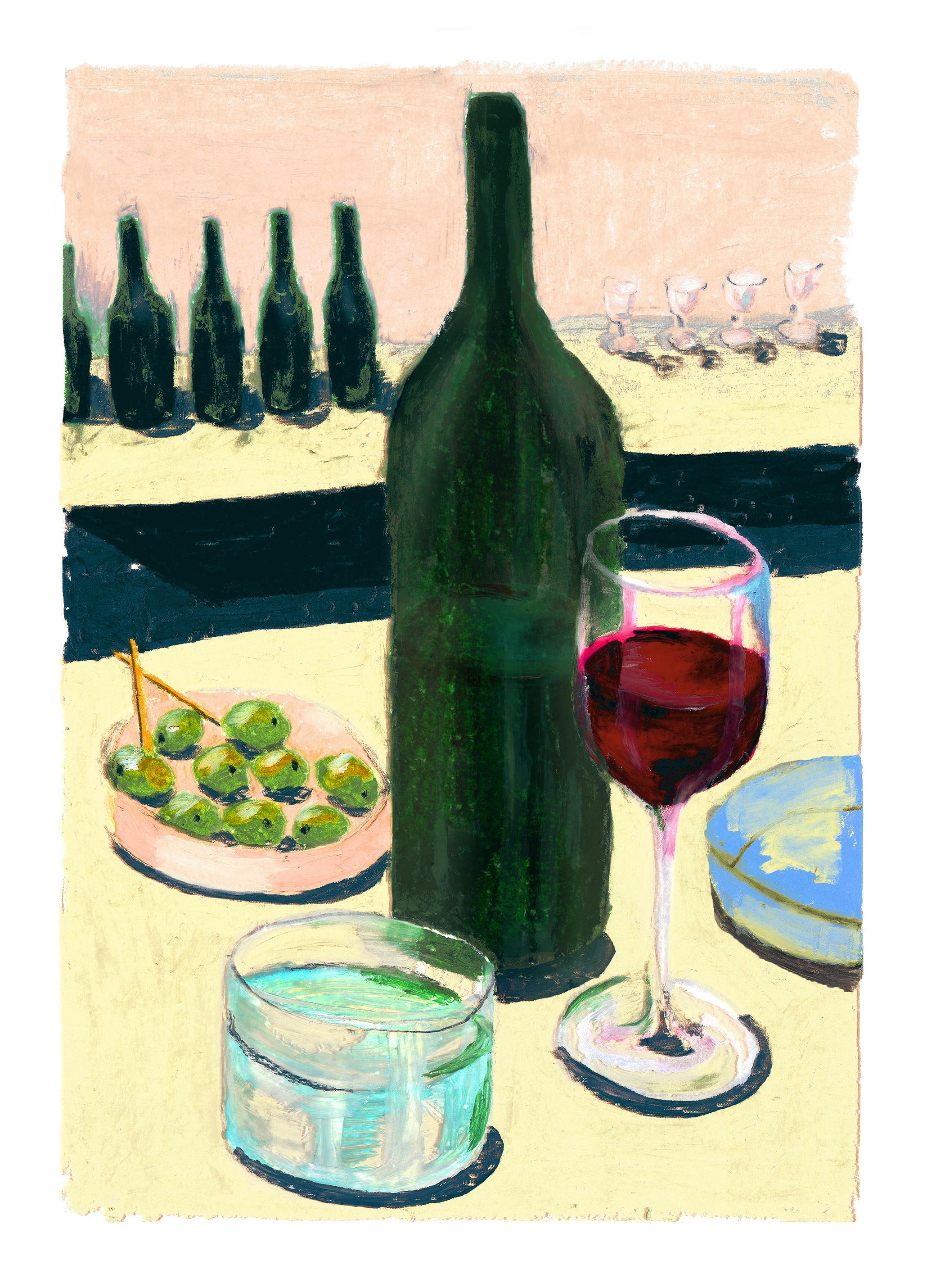 Laura Page - Glass of Wine Print (30x40 cm)