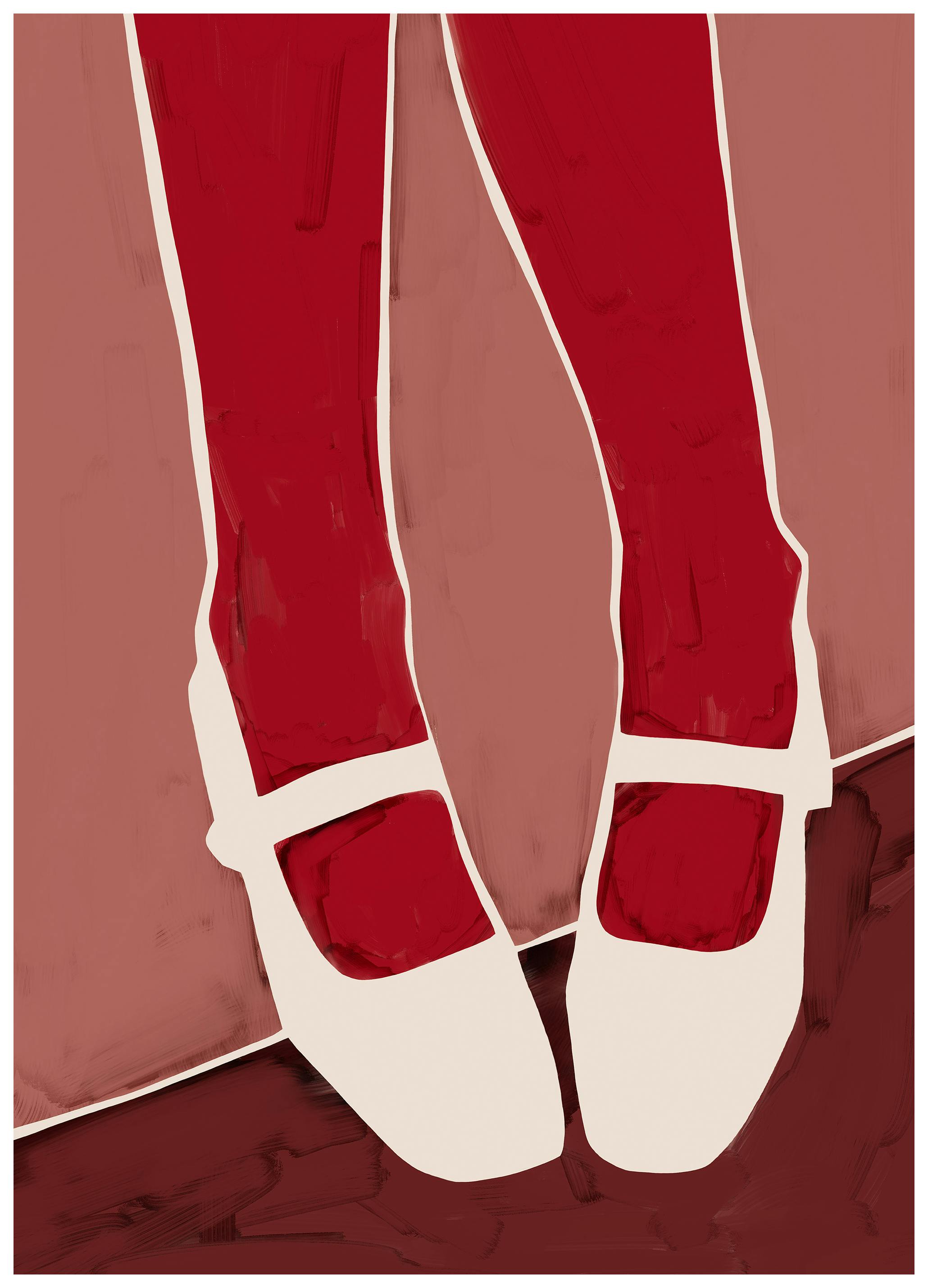 Kit Agar - Red Stockings Poster (50x70 cm) - Posters 13x18 cm
