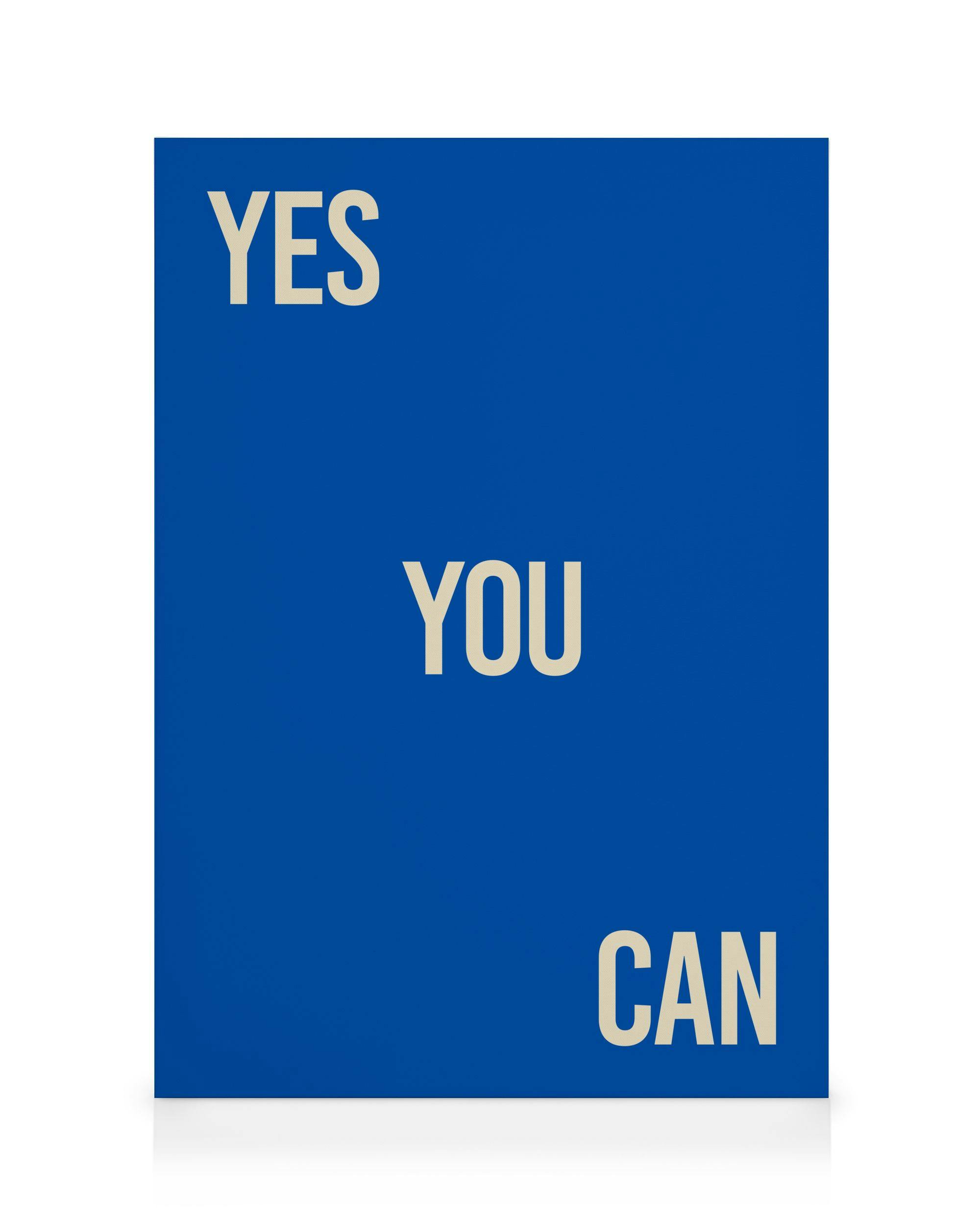 Yes You Can Stampa su Tela (70x100 cm - Cornice in nero)- Motivi con testo