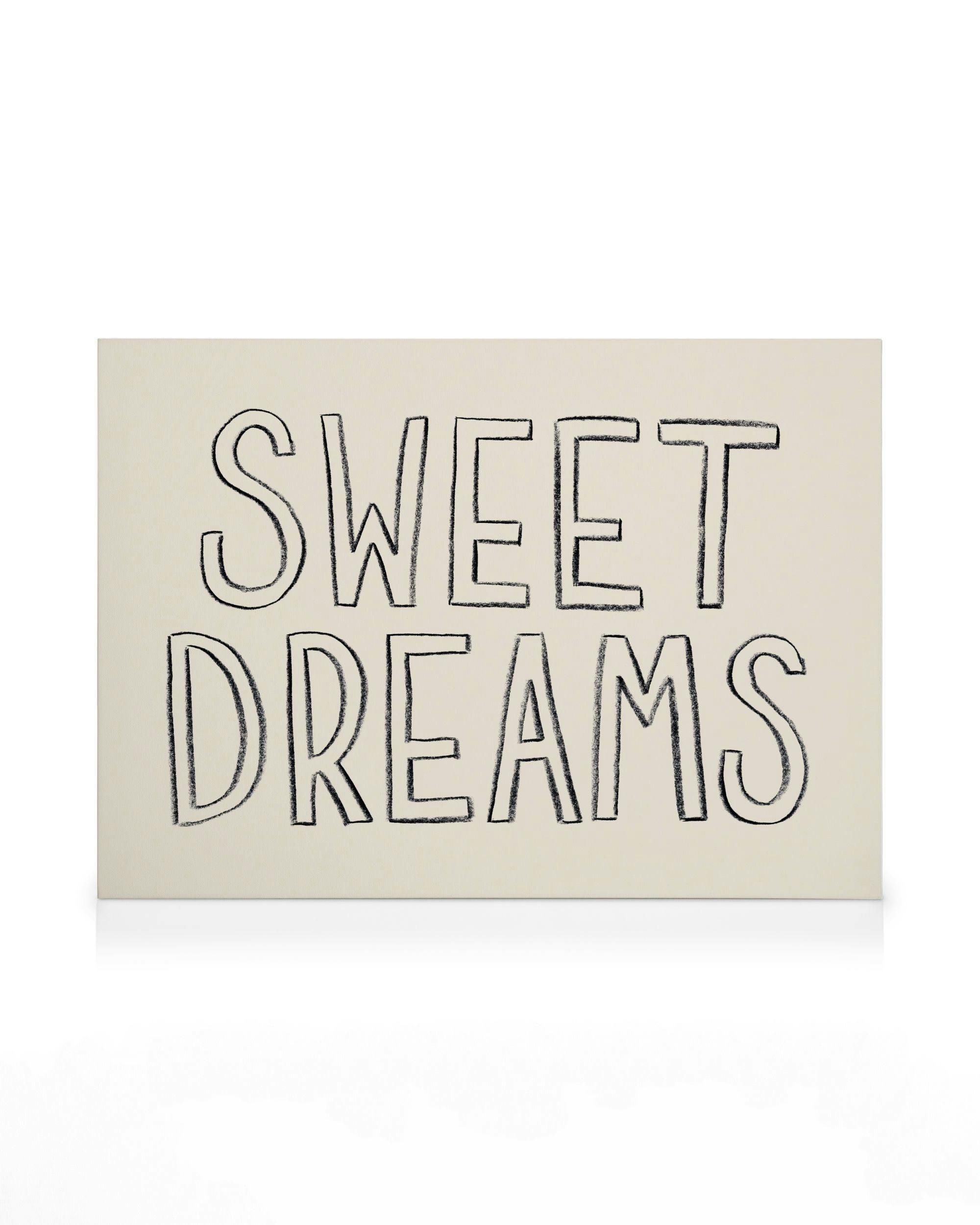 Sweet Dreams Stampa su Tela (70x100 cm - Cornice in nero)- Motivi con testo