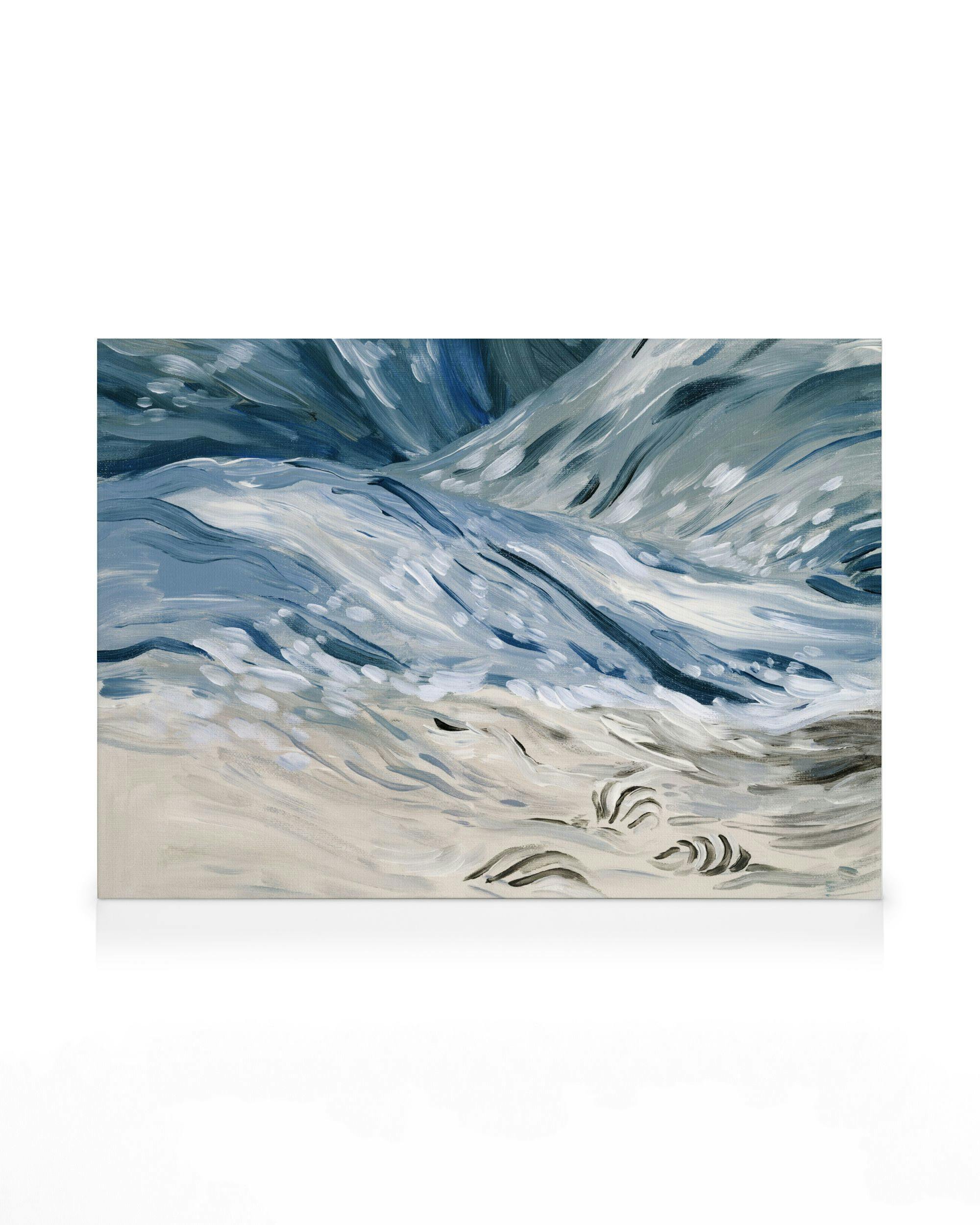 Canvas Prints Wavy Beach Canvas print (70x100 cm - Black Frame)