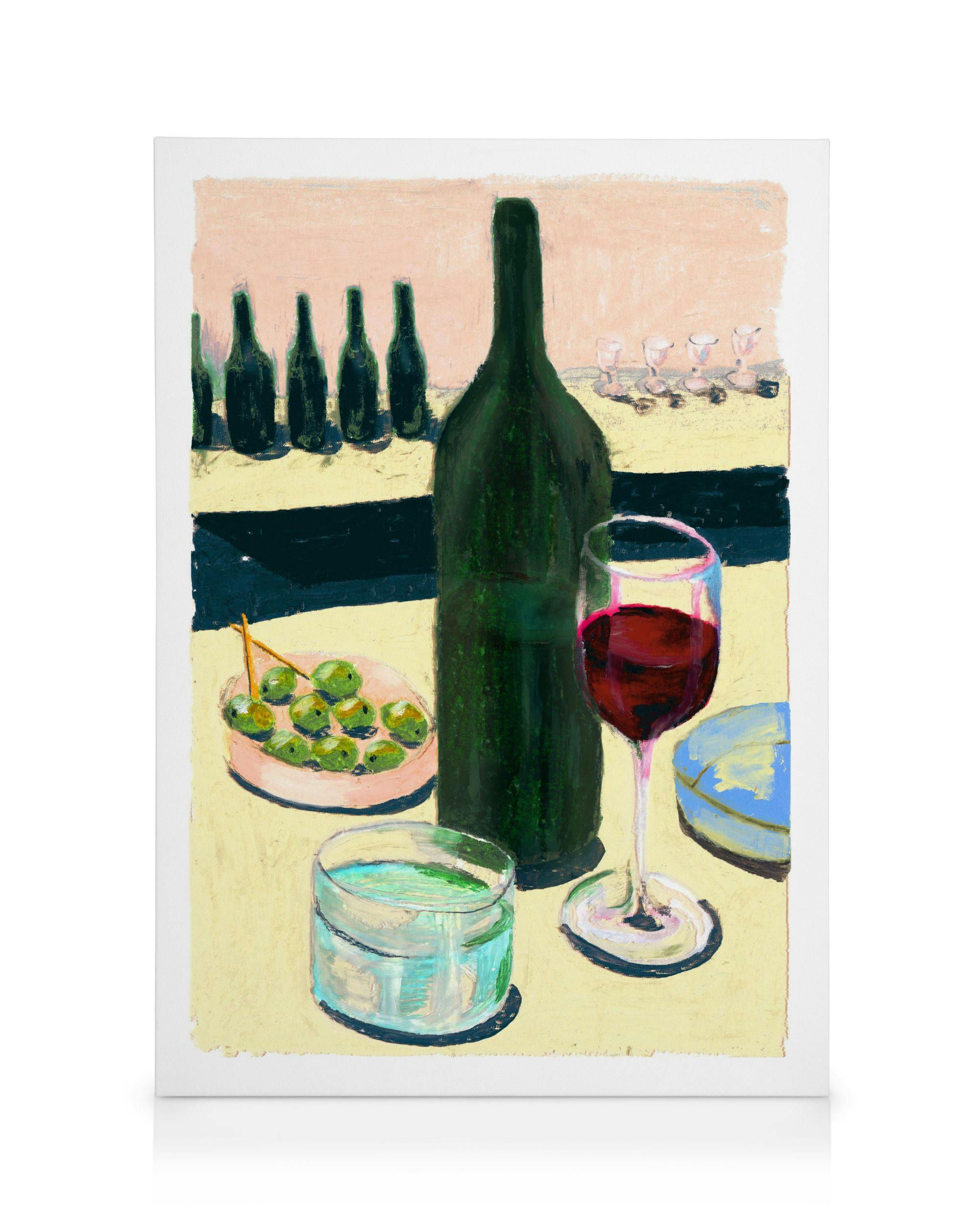 Canvas Prints Laura Page - Glass of Wine Canvas print (100x140 cm - Black Frame)
