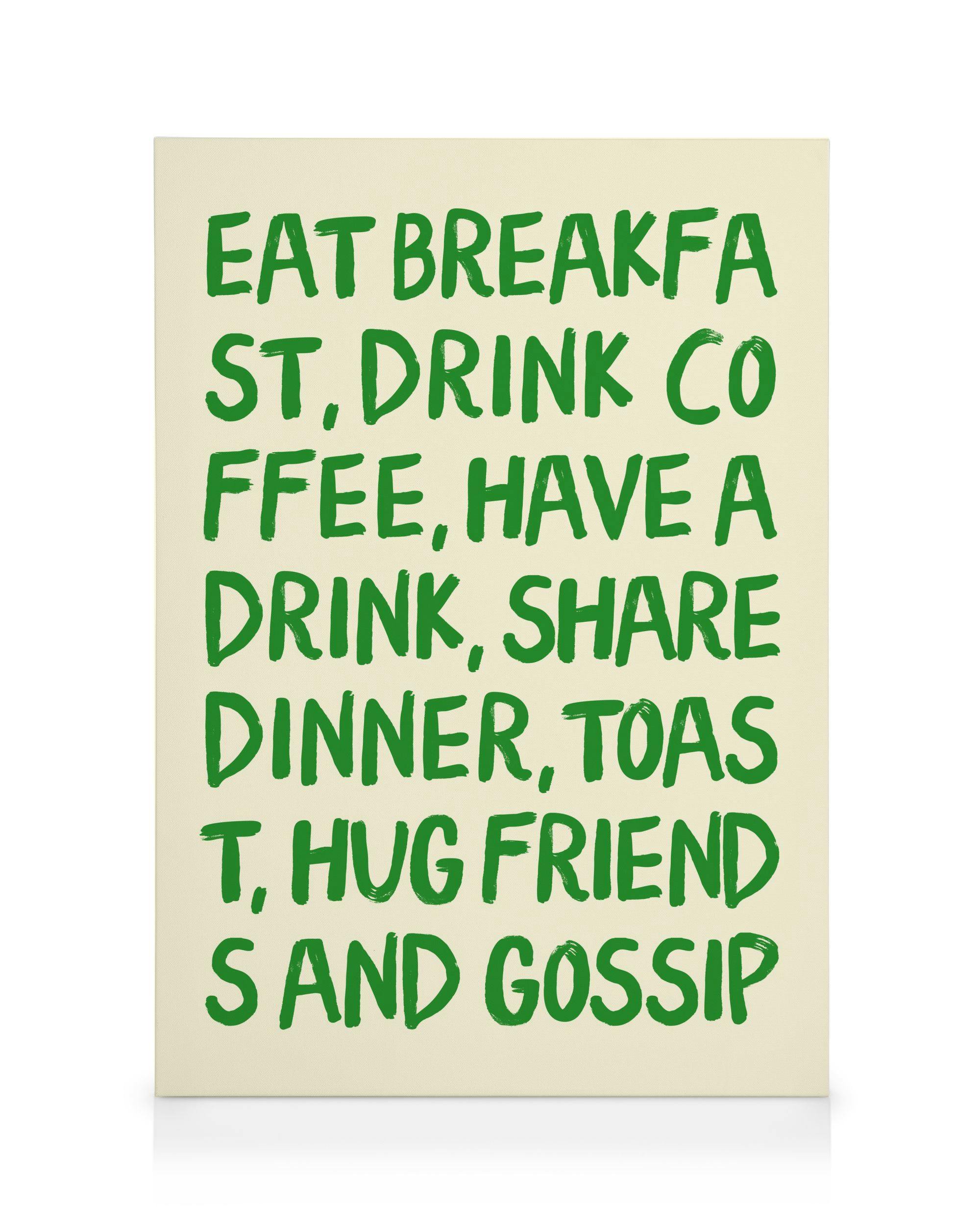 Canvas Schilderijen Kitchen Habits Canvas (30x40 cm - Fotolijst Eiken)