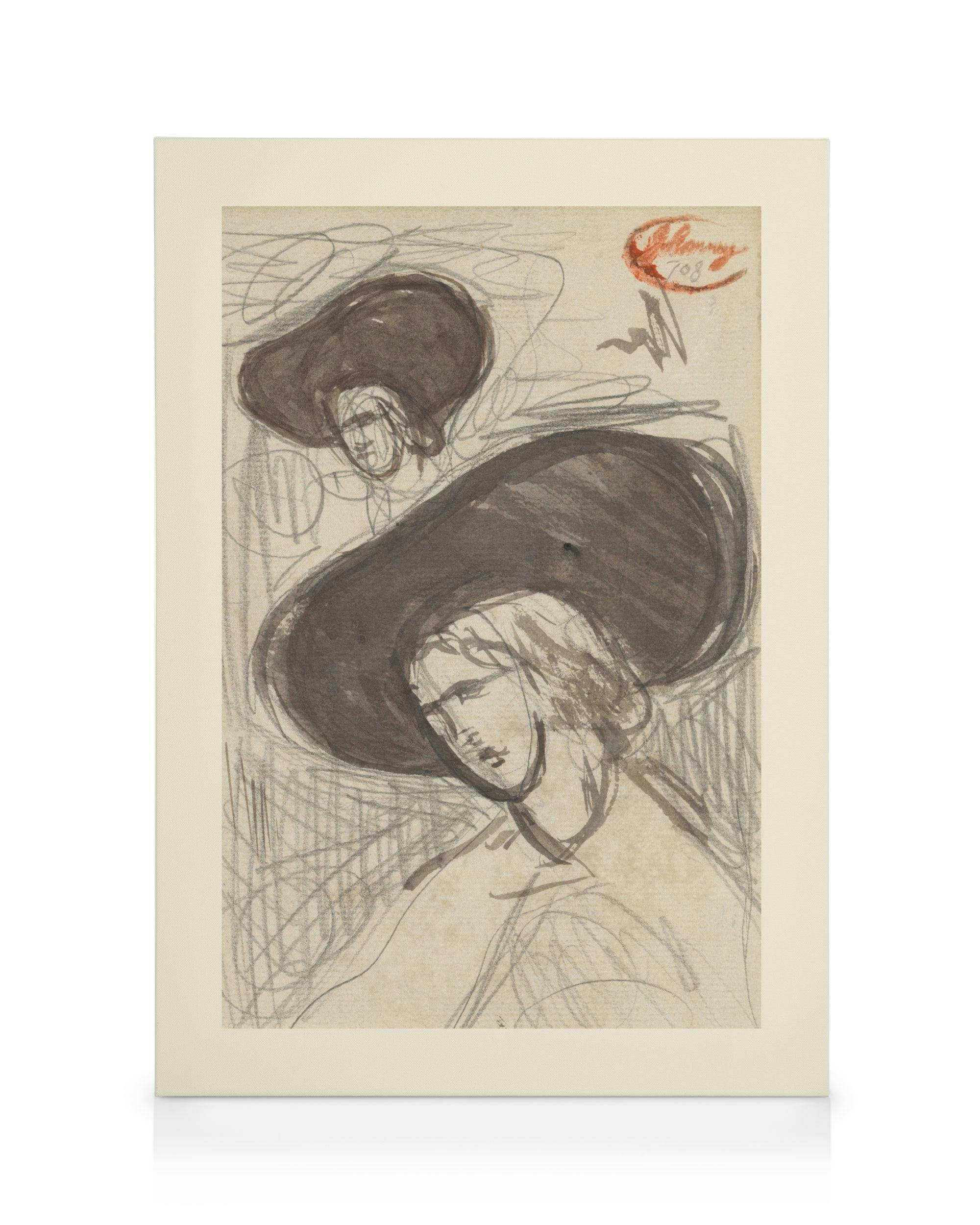 Canvas Prints George Romney - Sketch Canvas print (30x40 cm - Oak Frame)