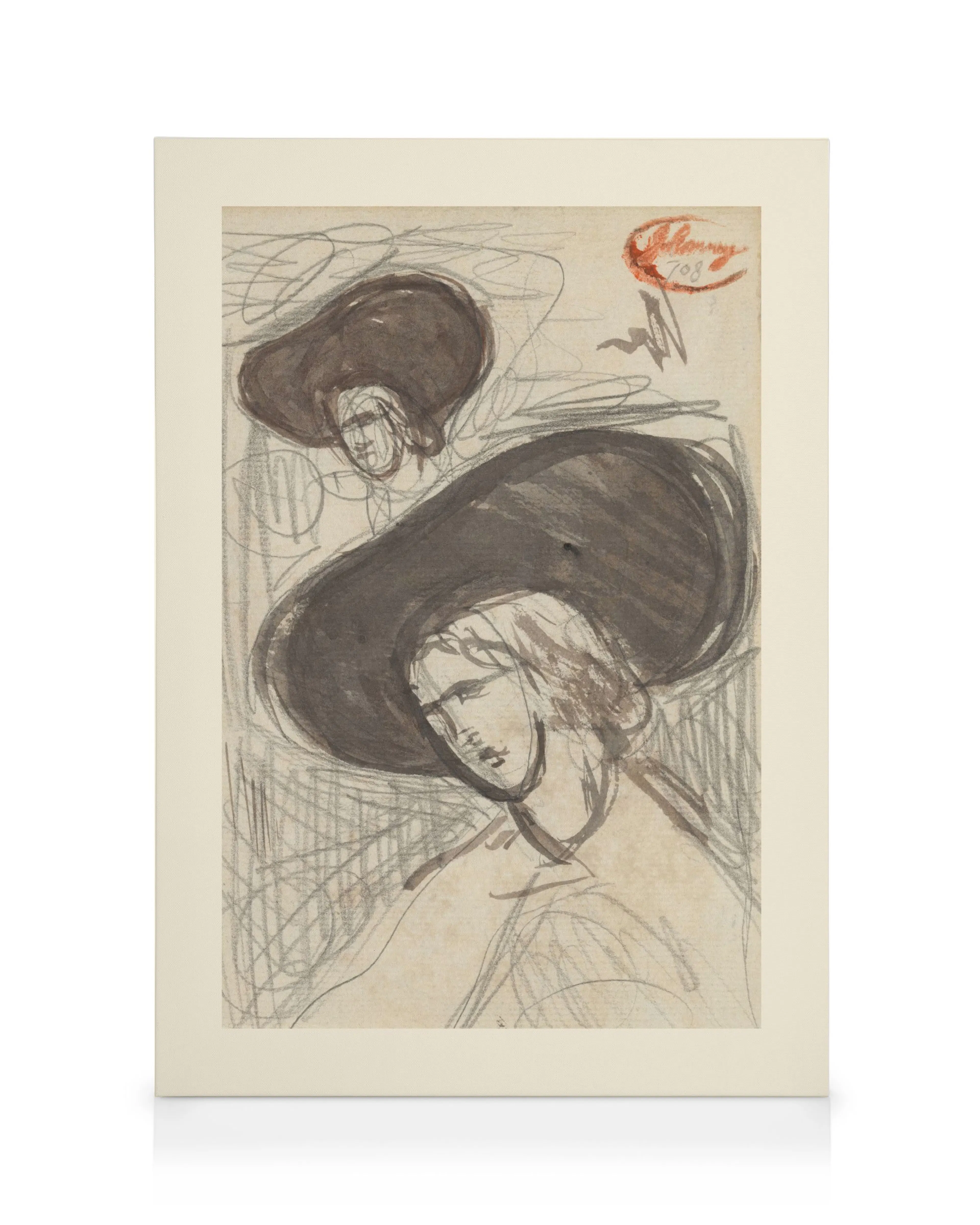 George Romney - Sketch Canvas print 0