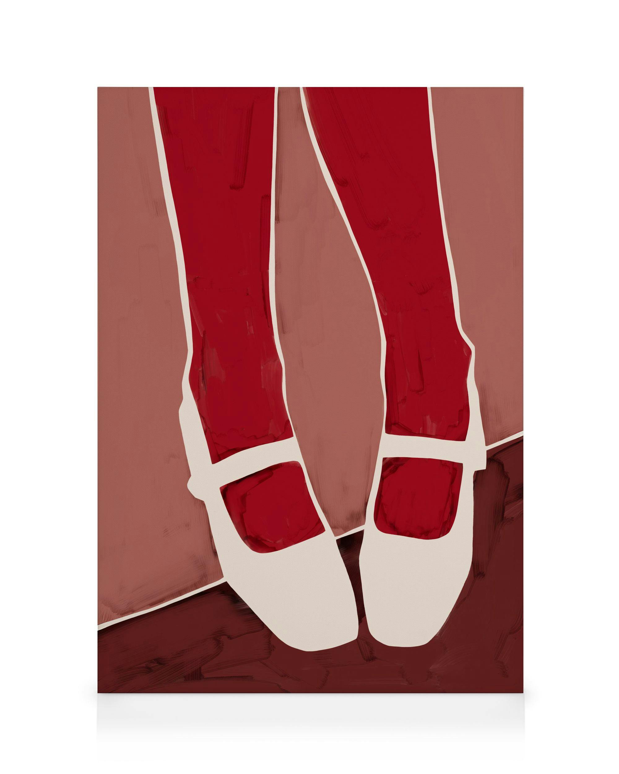 Kit Agar - Red Stockings Lienzo (50x70 cm - Marco de negro)