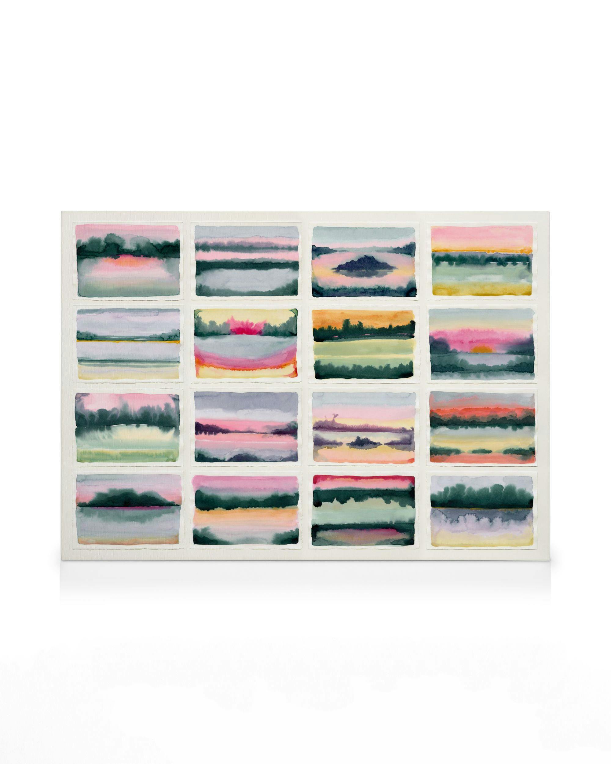 Canvas Prints Sixteen Horizons Canvas print (30x40 cm - Dark Oak Frame)