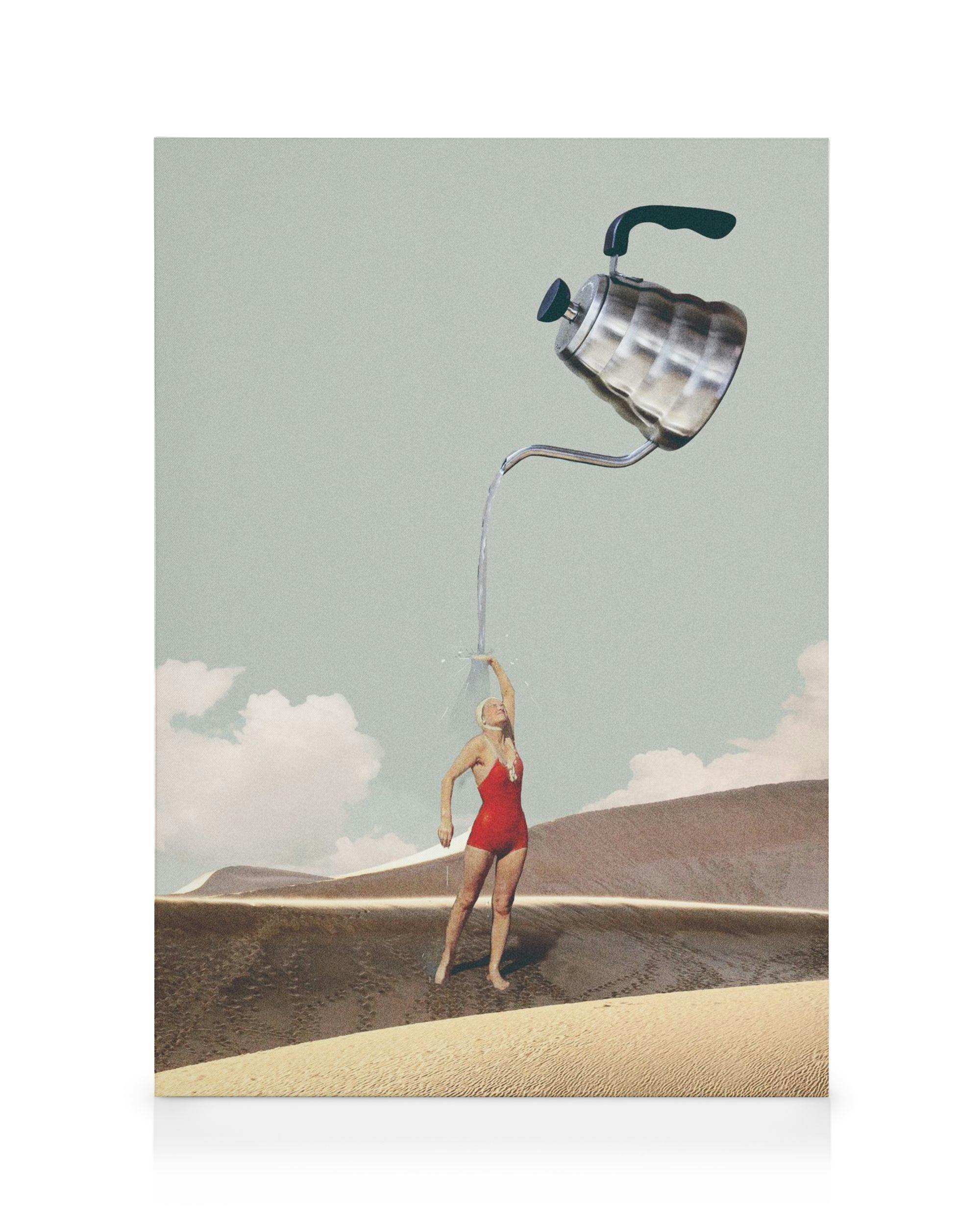 Canvas Prints Maarten Leon - Stay Hydrated Canvas print (30x40 cm - Black Frame)