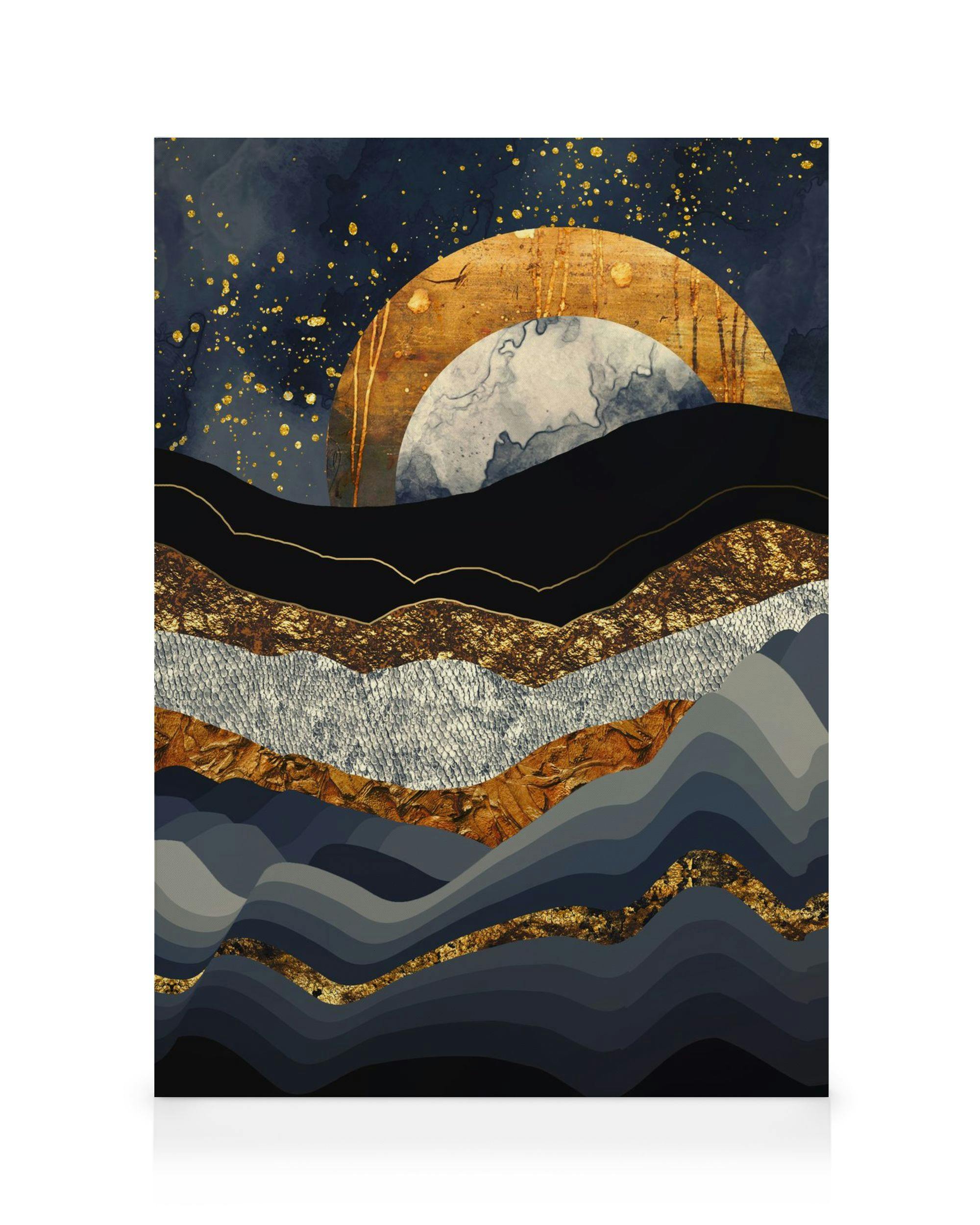 Canvas Prints SpaceFrog Designs - Metallic Mountains Canvas print (30x40 cm)