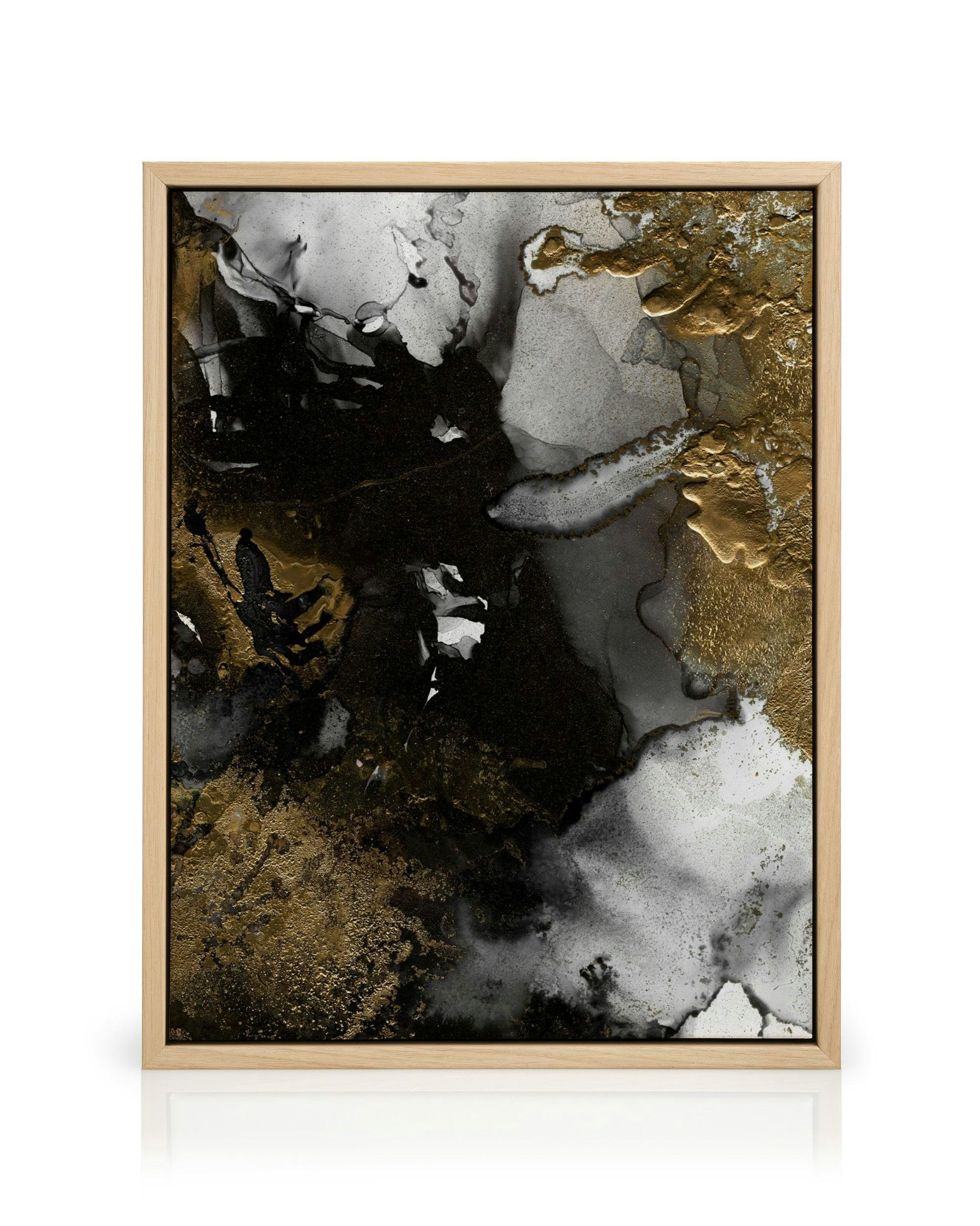Stampa Su Tela Astratta Moderna, Quadro Marrone E Grigio, Formato 31x20cm, Pronta Da Appendere Per Soggiorno O Ufficio