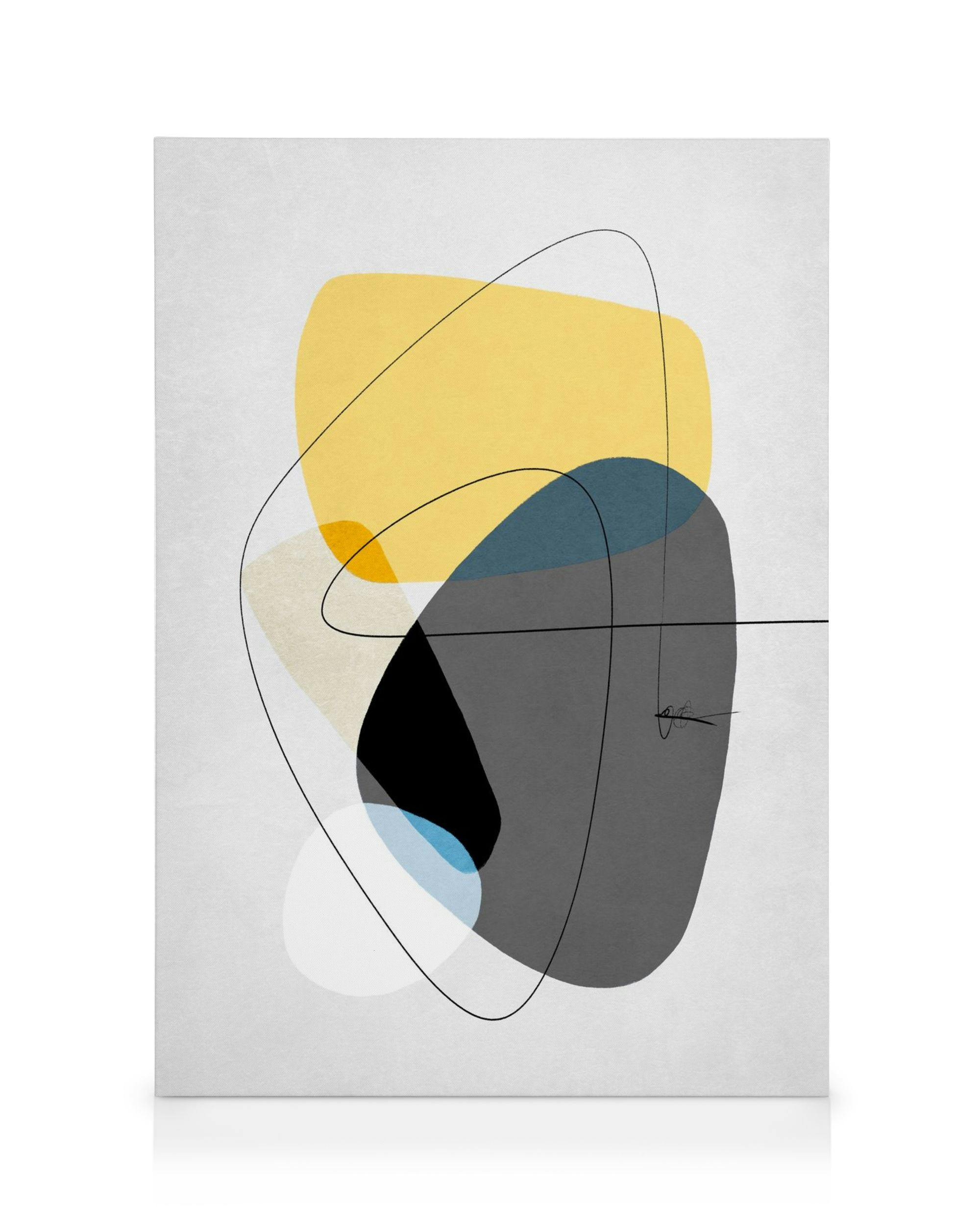 Canvas Schilderijen Contemporary Yellow No2 Canvas (30x40 cm - Fotolijst Eiken)